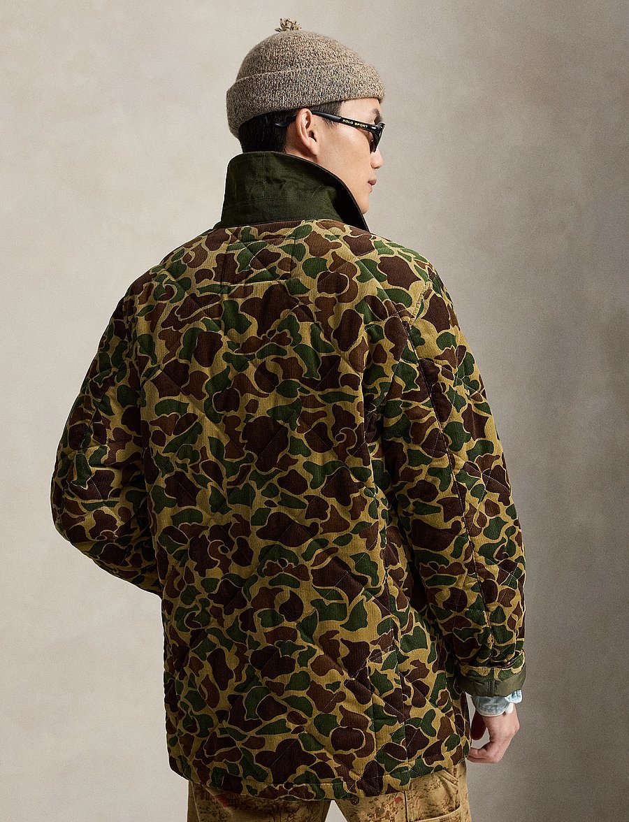 Polo Ralph Lauren - Camo-Print Quilted Corduroy Barn Coat - quiltede - frogskin camo - 2