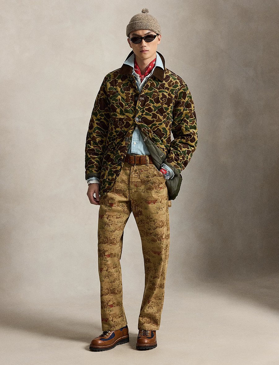 Polo Ralph Lauren - Camo-Print Quilted Corduroy Barn Coat - quiltede - frogskin camo - 4