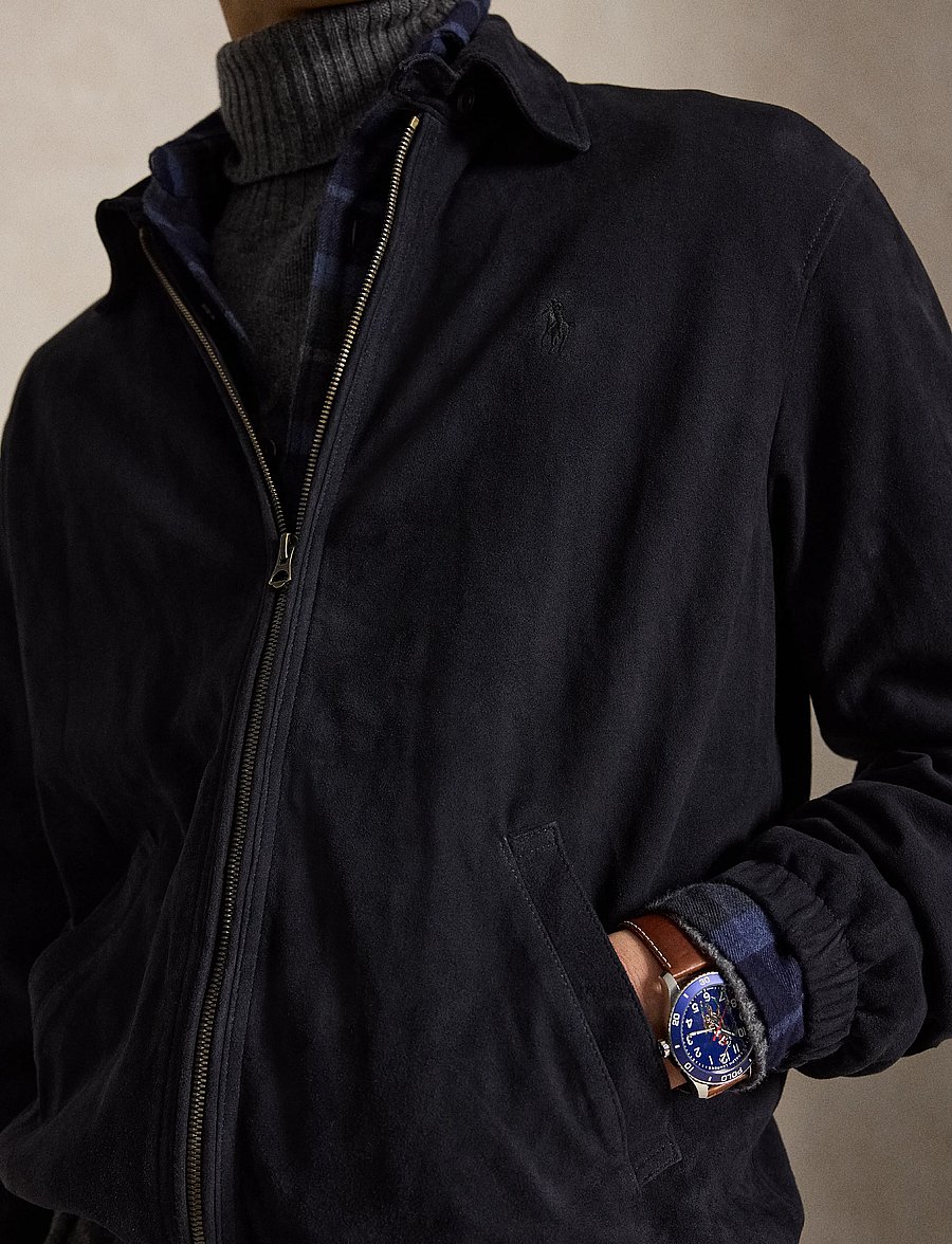 Polo Ralph Lauren - The Bayport Suede Jacket - forårsjakker - collection navy - 3
