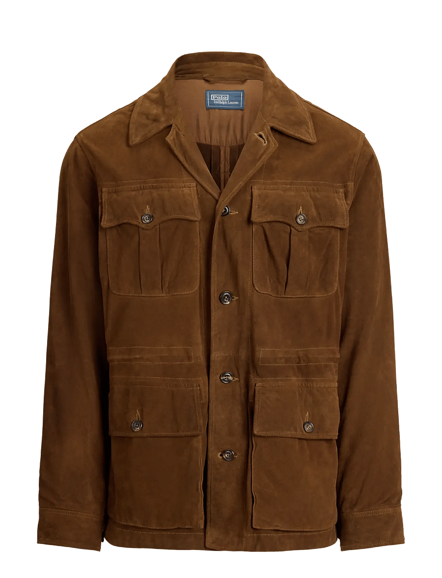 Polo Ralph Lauren - Suede Utility Jacket - leather jackets - smith brown - 2