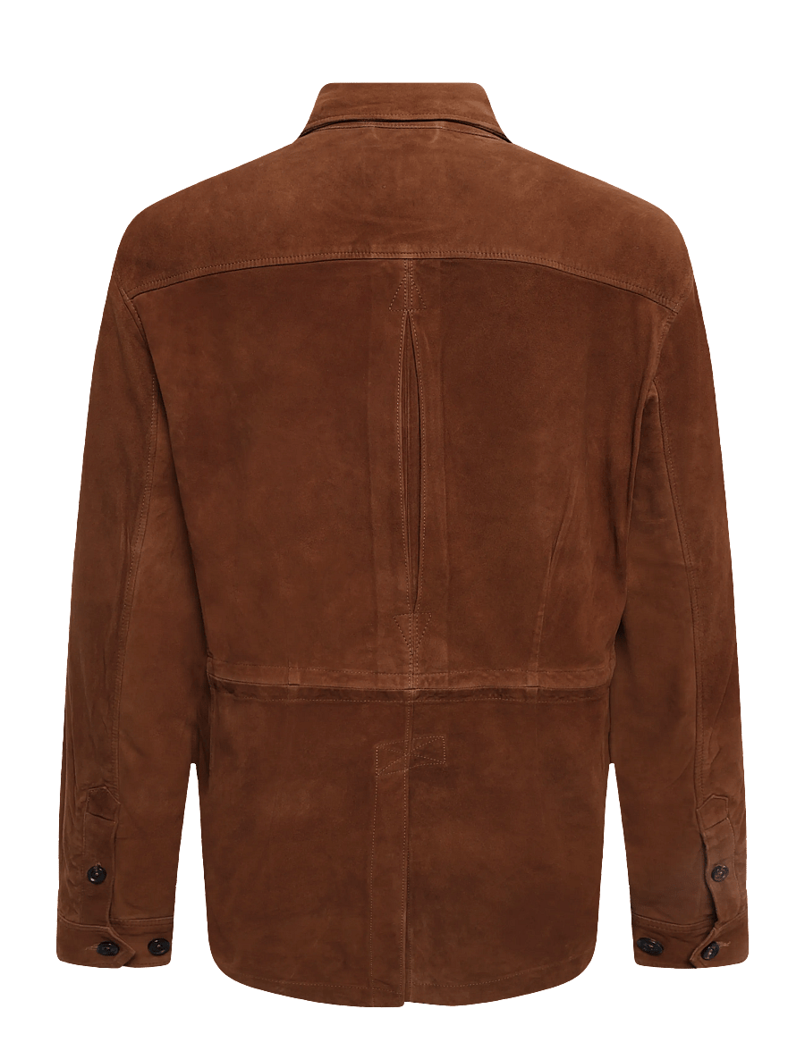 Polo Ralph Lauren - Suede Utility Jacket - Überhemden - smith brown - 3
