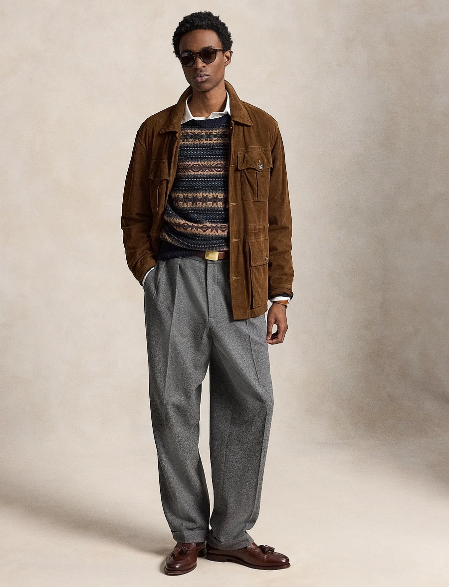 Polo Ralph Lauren - Suede Utility Jacket - leather jackets - smith brown - 1