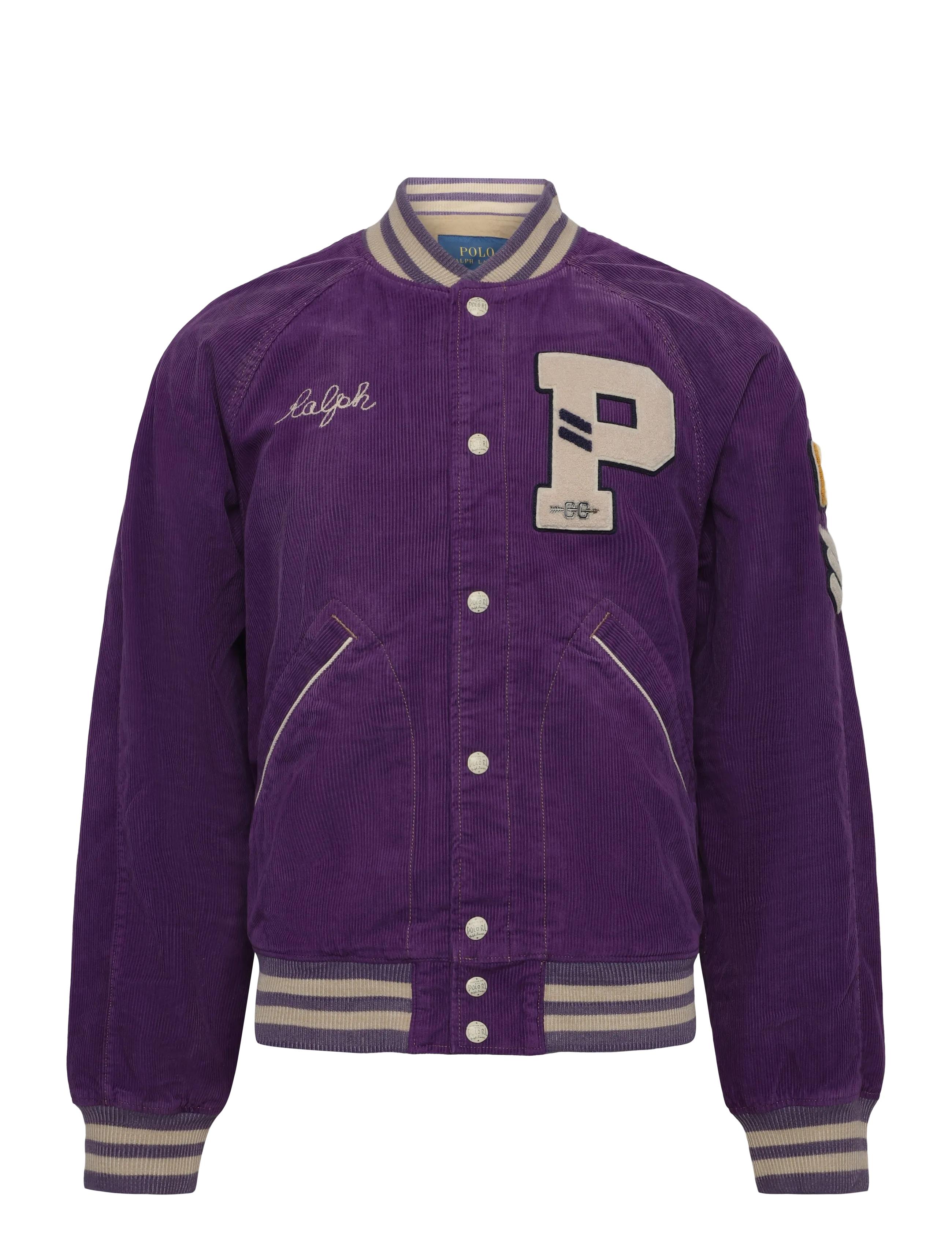 Polo Ralph Lauren - Corduroy Letter Jacket - varsity-jacken - new violet washed - 1