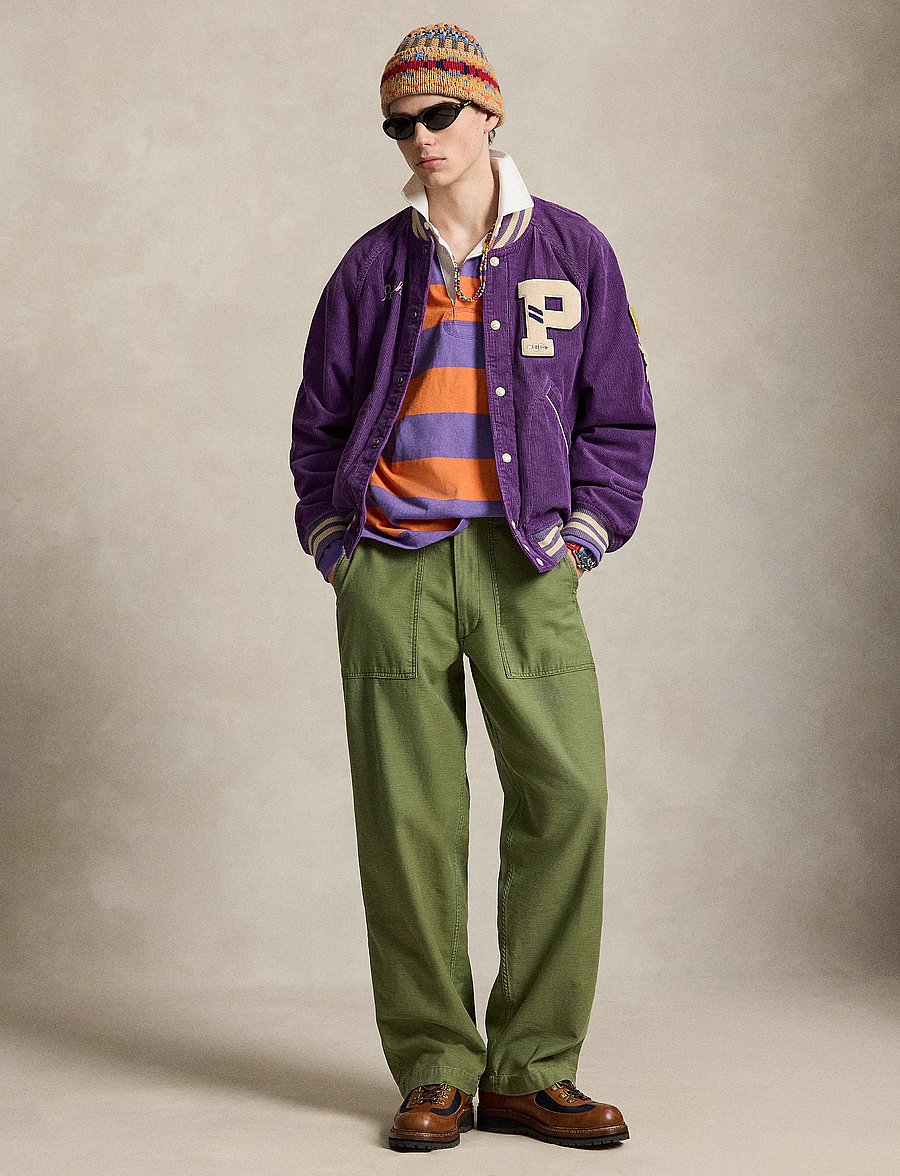 Polo Ralph Lauren - Corduroy Letter Jacket - varsity-jacken - new violet washed - 0