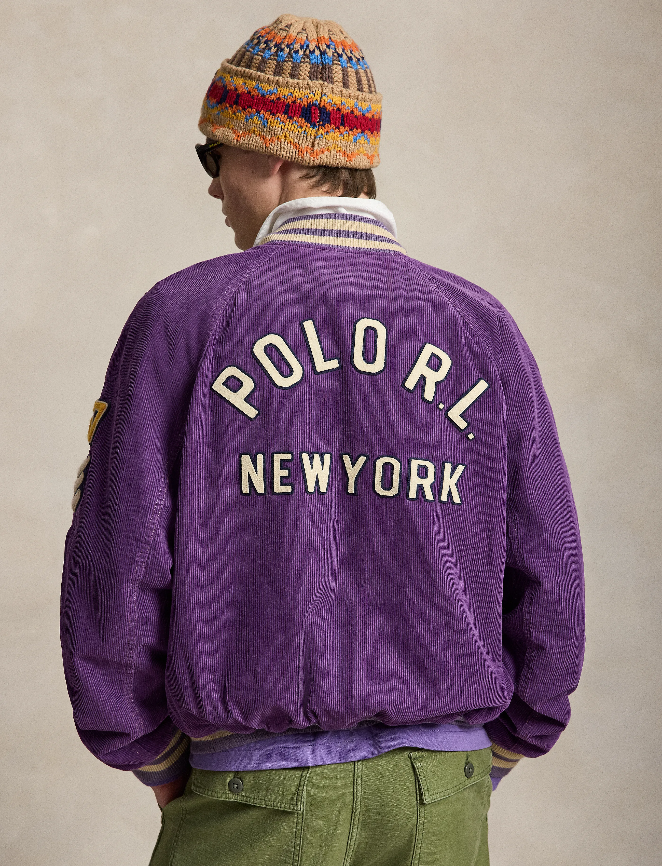 Polo Ralph Lauren - Corduroy Letter Jacket - varsity-jacken - new violet washed - 3