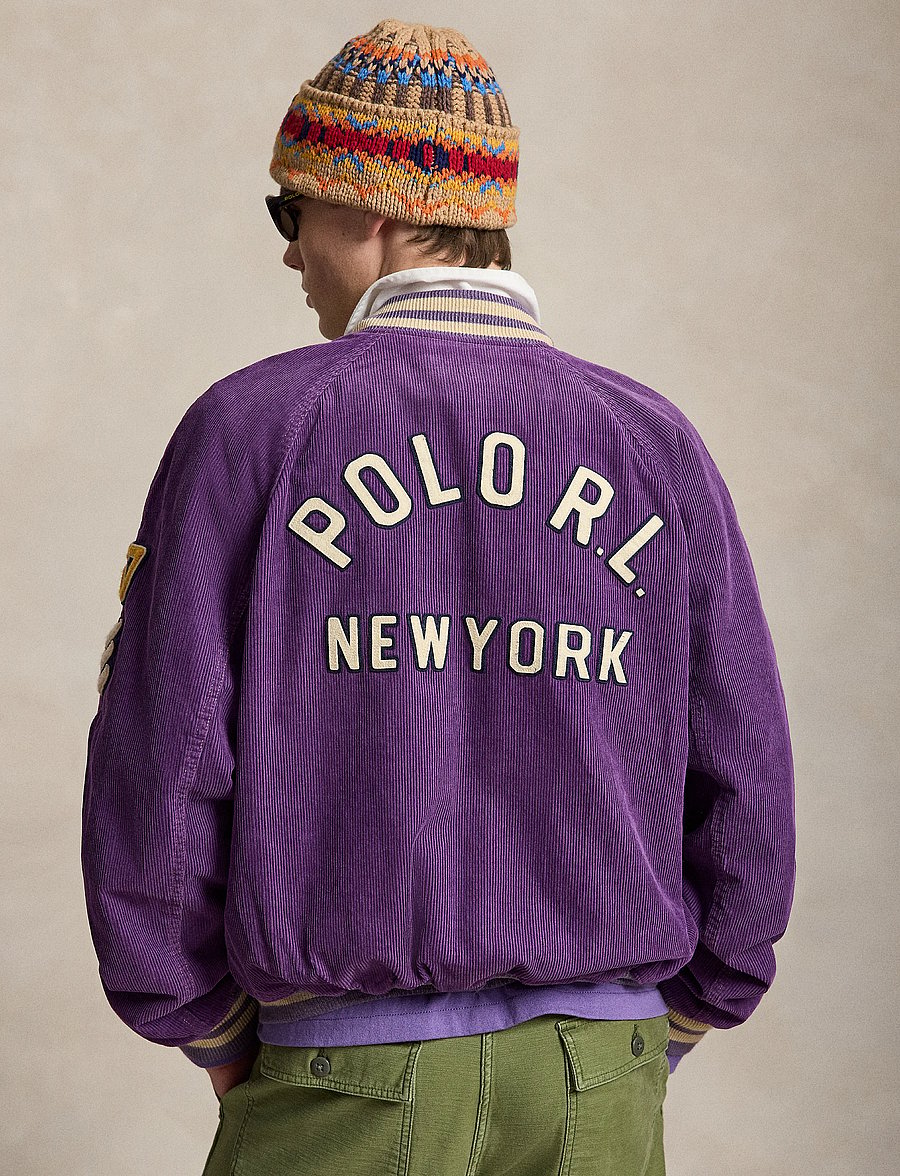 Polo Ralph Lauren - Corduroy Letter Jacket - varsity-jacken - new violet washed - 3