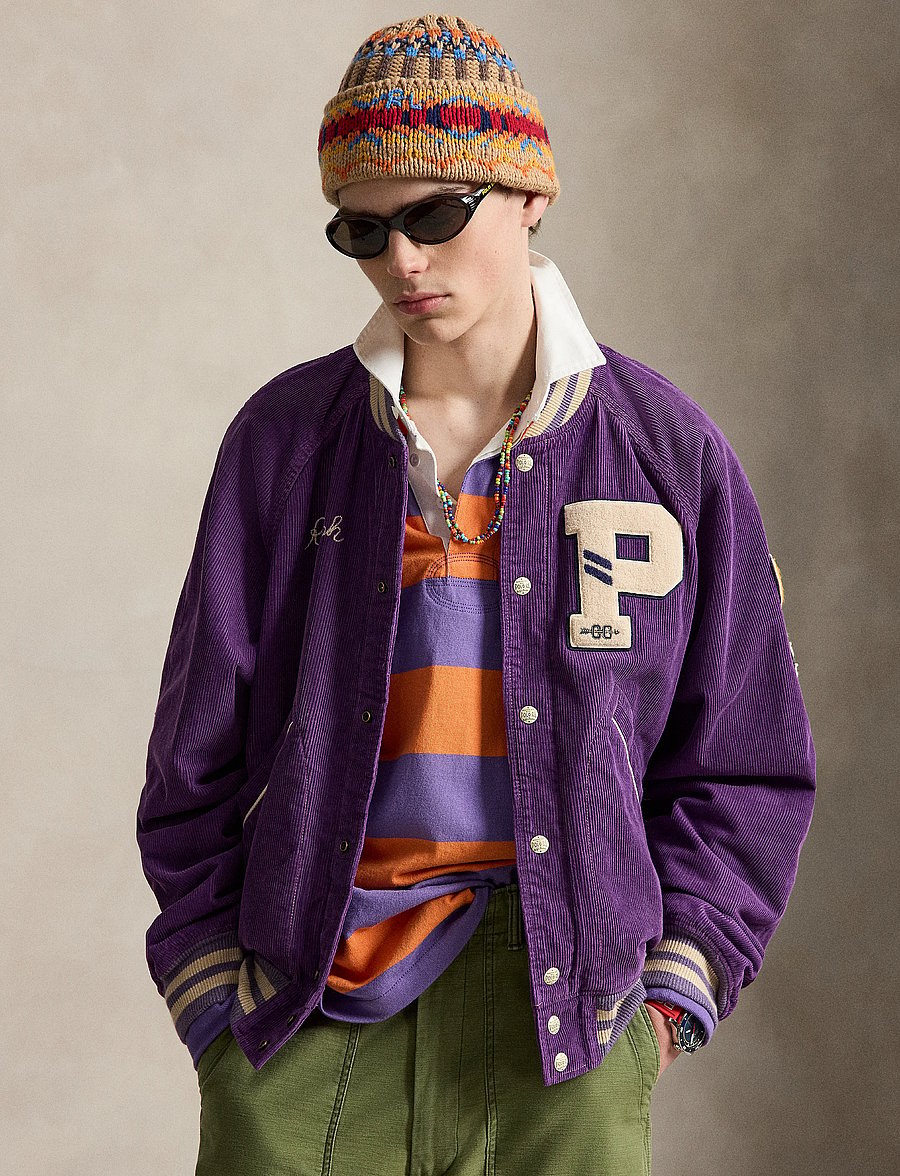 Polo Ralph Lauren - Corduroy Letter Jacket - varsity-jacken - new violet washed - 5
