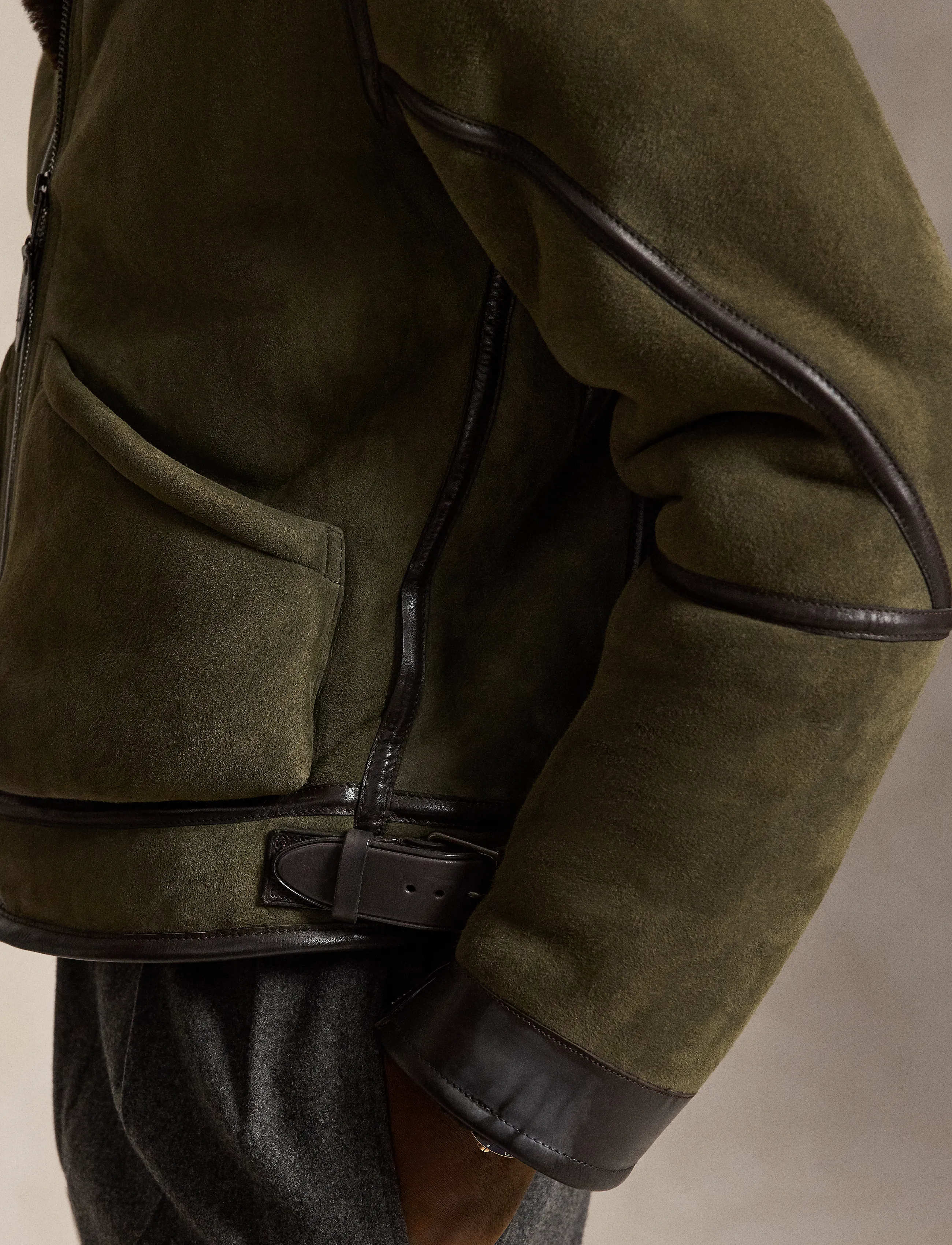 Polo Ralph Lauren Shearling Flight Jacket jackor herr – bild 4