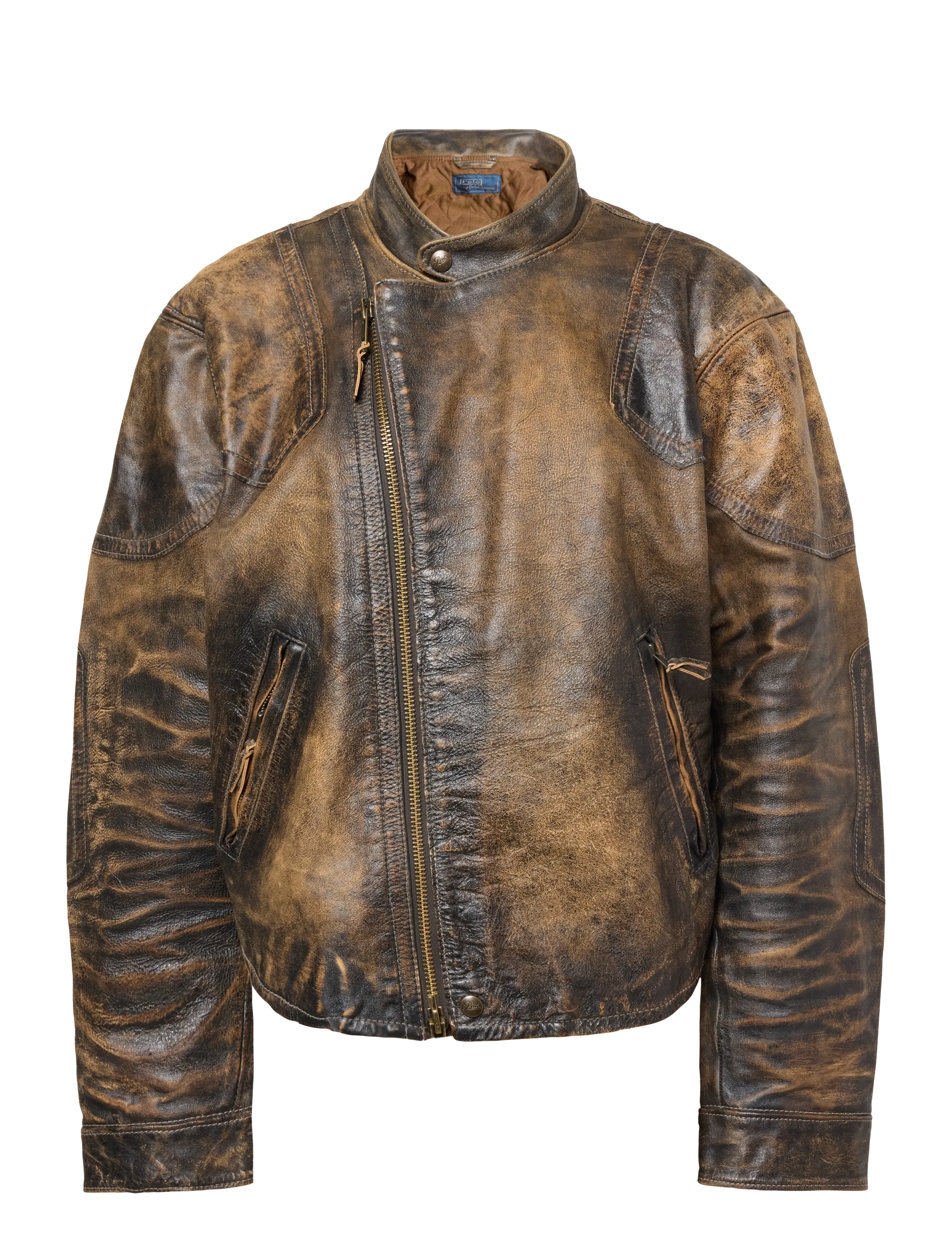 Polo Ralph Lauren - Leather Motorcycle Jacket - brown/black amber - 2