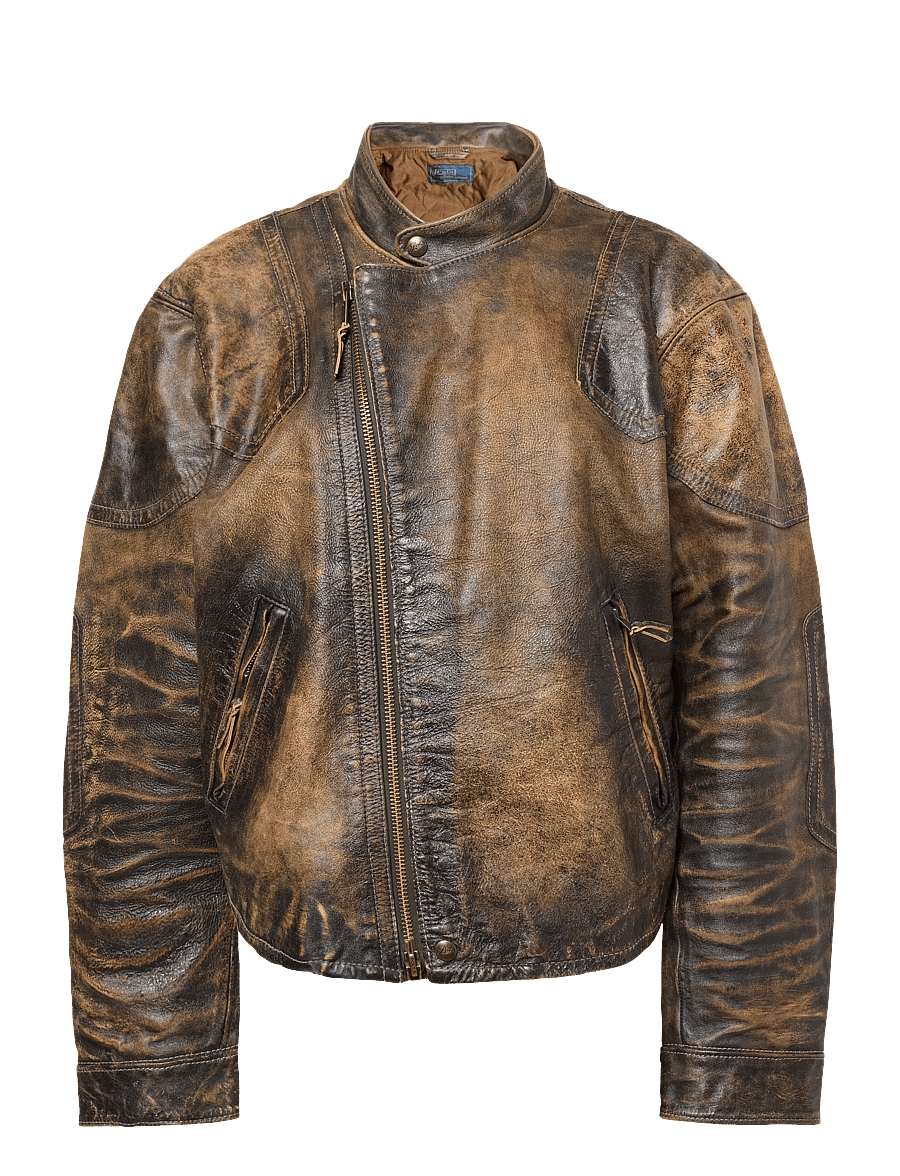 Polo Ralph Lauren - Leather Motorcycle Jacket - brown/black amber - 2