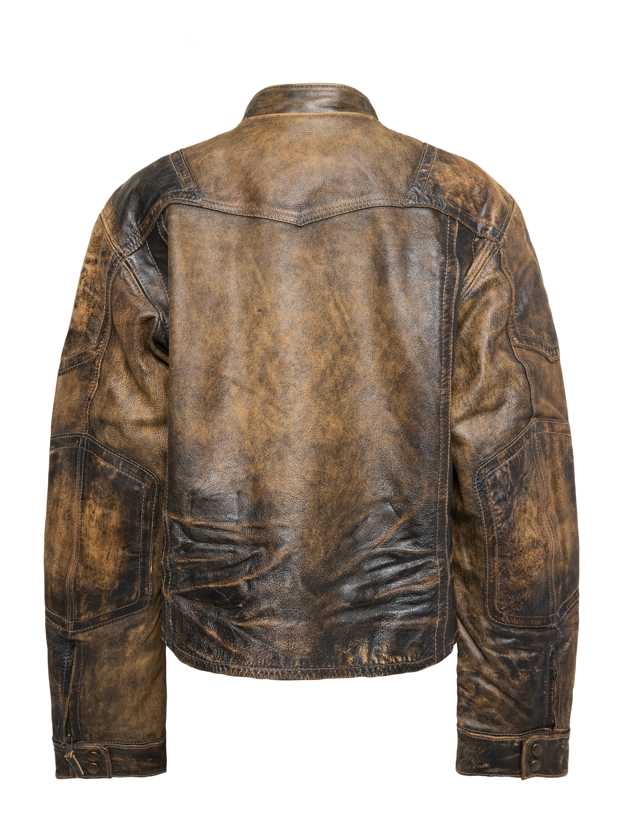 Polo Ralph Lauren - Leather Motorcycle Jacket - brown/black amber - 3