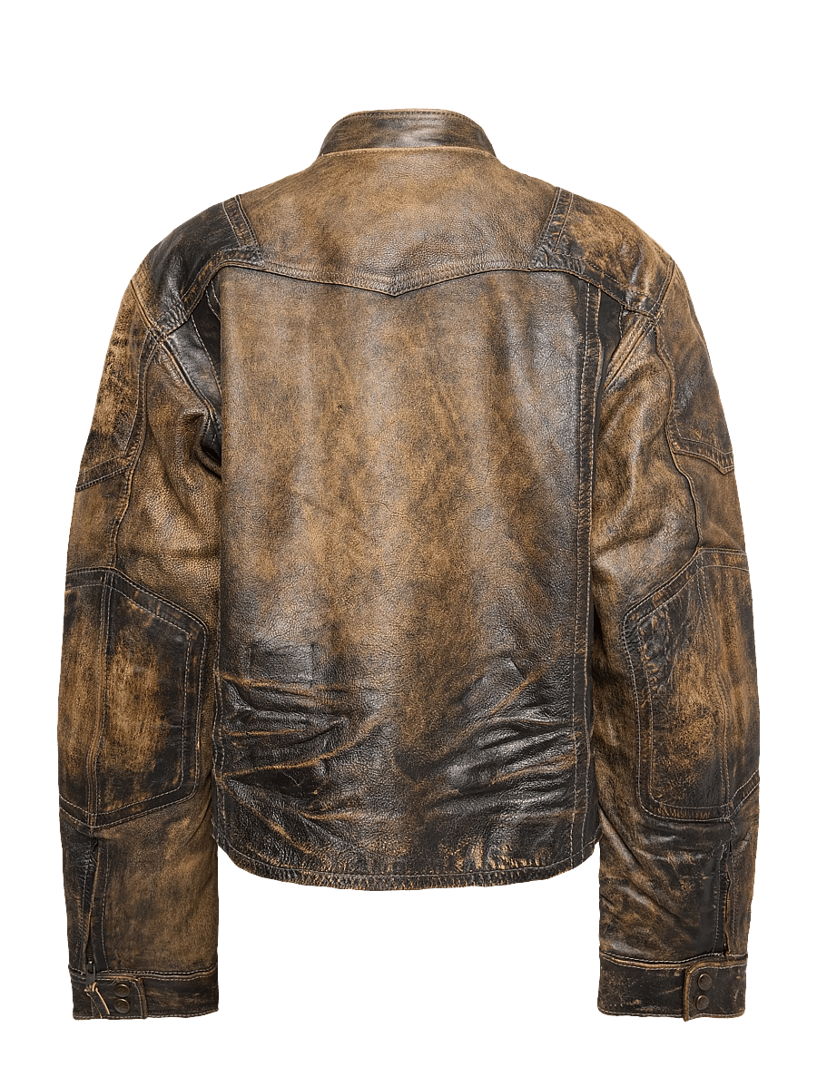 Polo Ralph Lauren - Leather Motorcycle Jacket - brown/black amber - 3