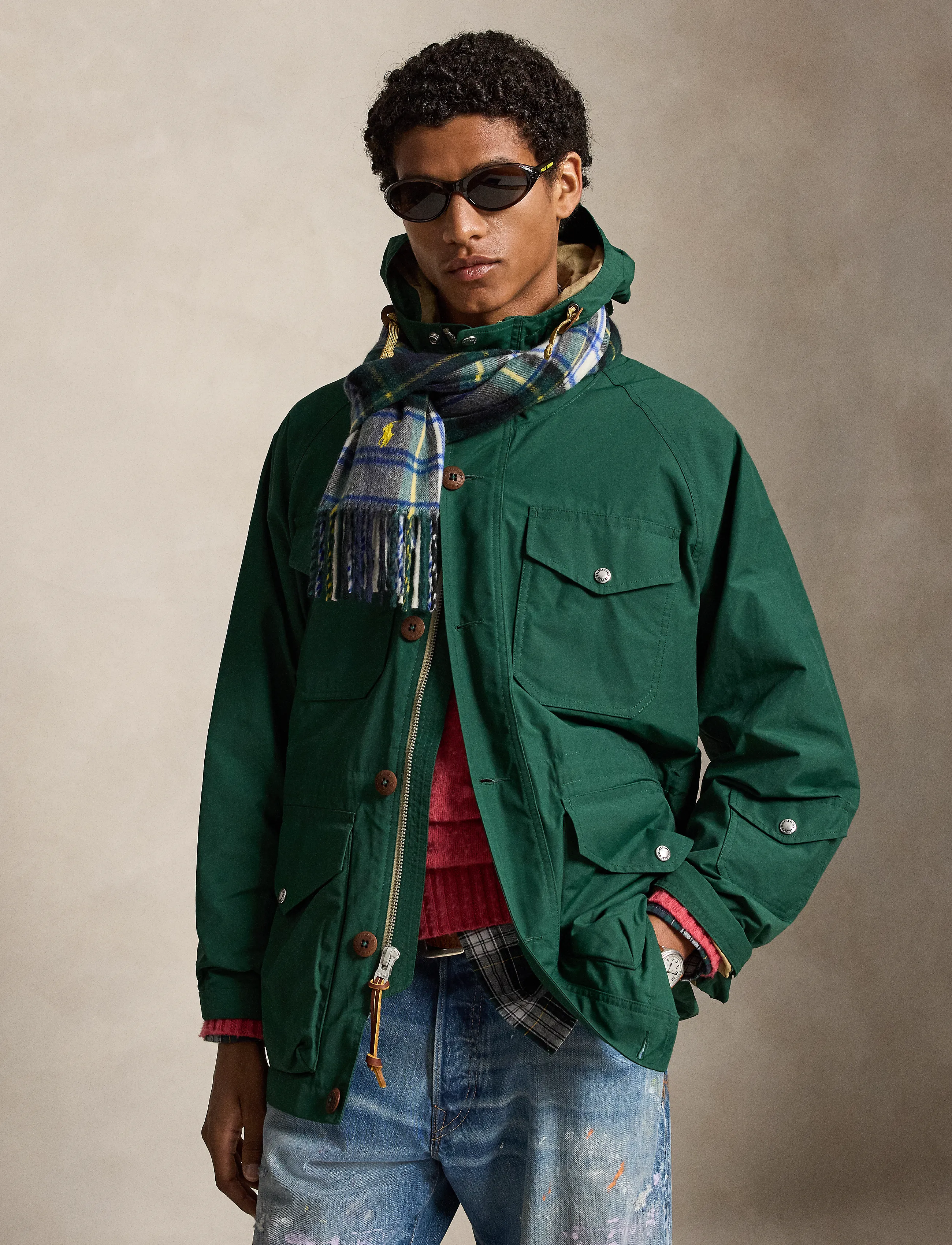 Polo Ralph Lauren The Elsdon Relaxed Fit Anorak - Overtøj - VINTAGE PINE / green