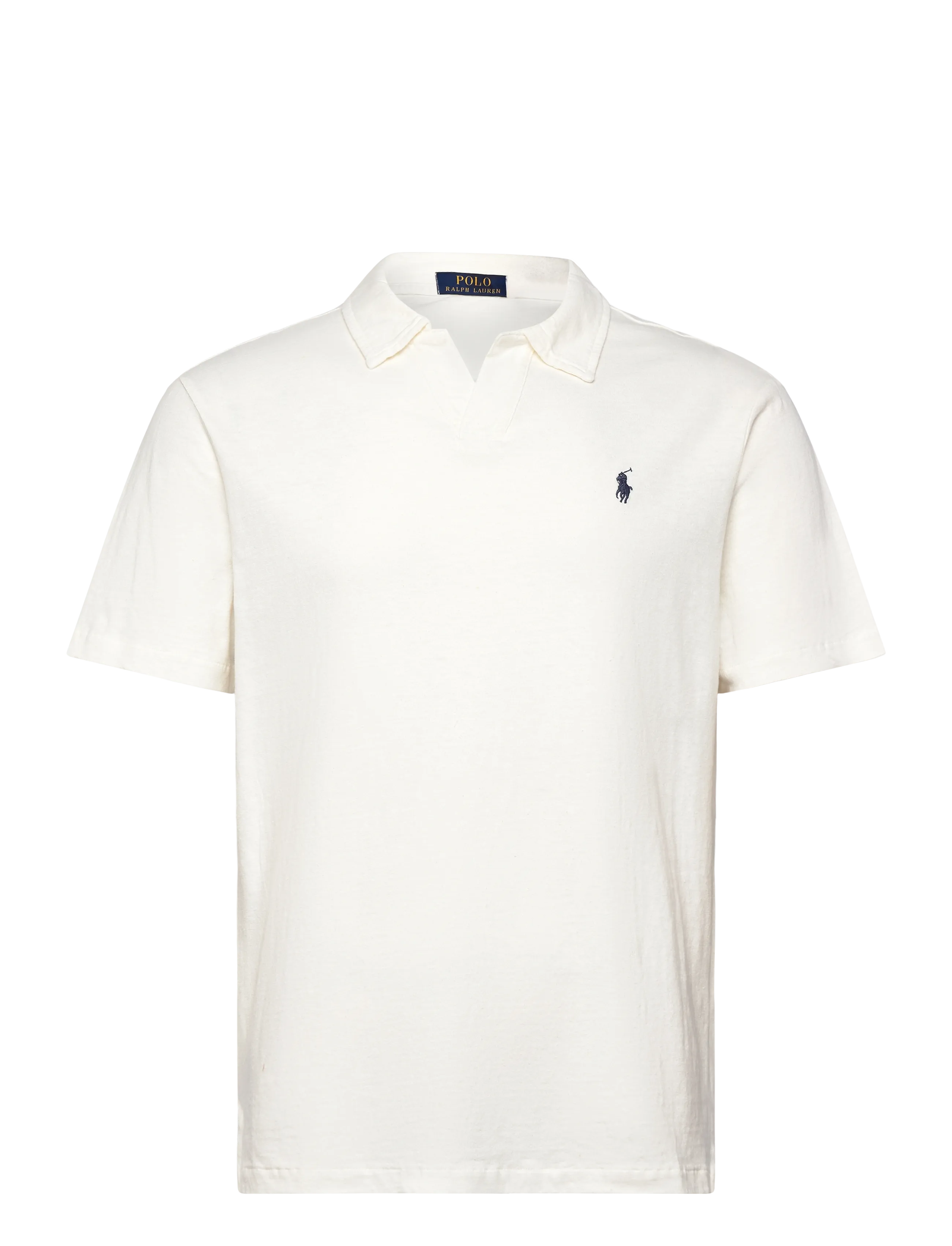 Polo Ralph Lauren Standard Fit Cotton-Linen Polo Shirt - Kurzärmelig - NEVIS / white