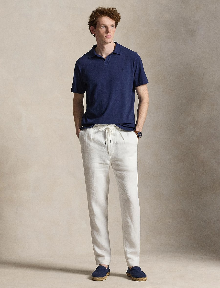 Polo Ralph Lauren - Standard Fit Cotton-Linen Polo Shirt - kurzärmelig - newport navy/navy - 0