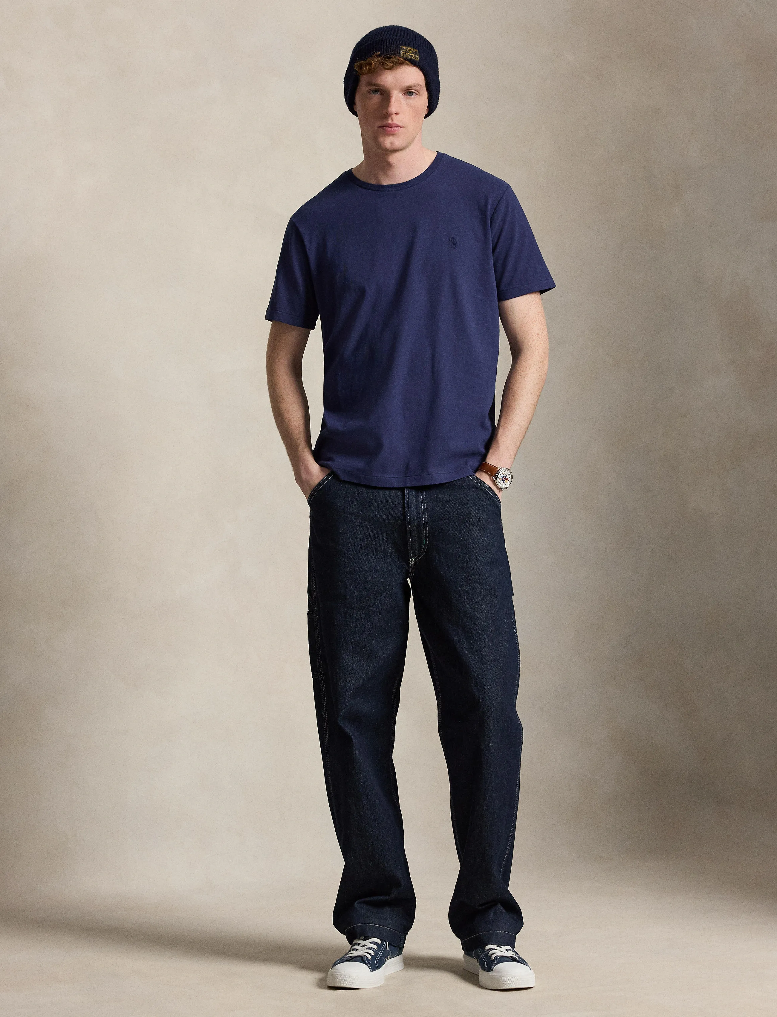 Polo Ralph Lauren Standard Fit Cotton-Linen T-Shirt - Kortærmede T-shirts - NEWPORT NAVY/NAVY / navy