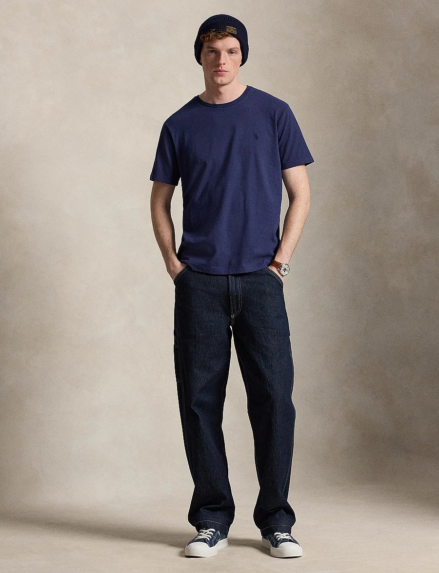 Polo Ralph Lauren - Standard Fit Cotton-Linen T-Shirt - kortærmede t-shirts - newport navy/navy - 0