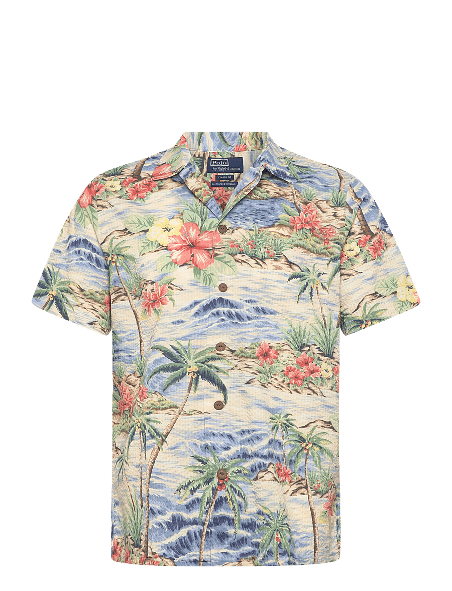 Polo Ralph Lauren - SEERSUCKER KNIT-WVN-SHIRT - tavalised t-särgid - 7220 harbor cove - 1