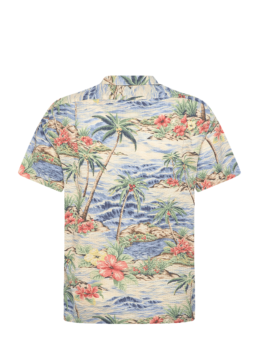 Polo Ralph Lauren - SEERSUCKER KNIT-WVN-SHIRT - tavalised t-särgid - 7220 harbor cove - 2