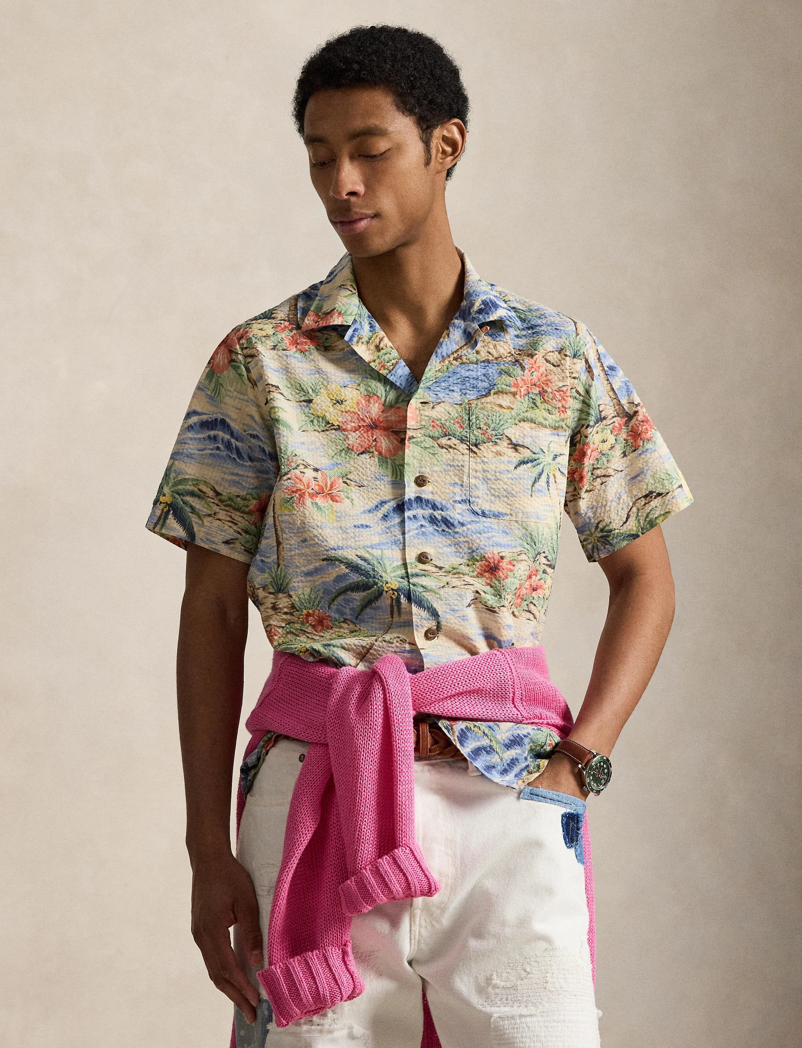 Polo Ralph Lauren - SEERSUCKER KNIT-WVN-SHIRT - basic skjorter - 7220 harbor cove - 3