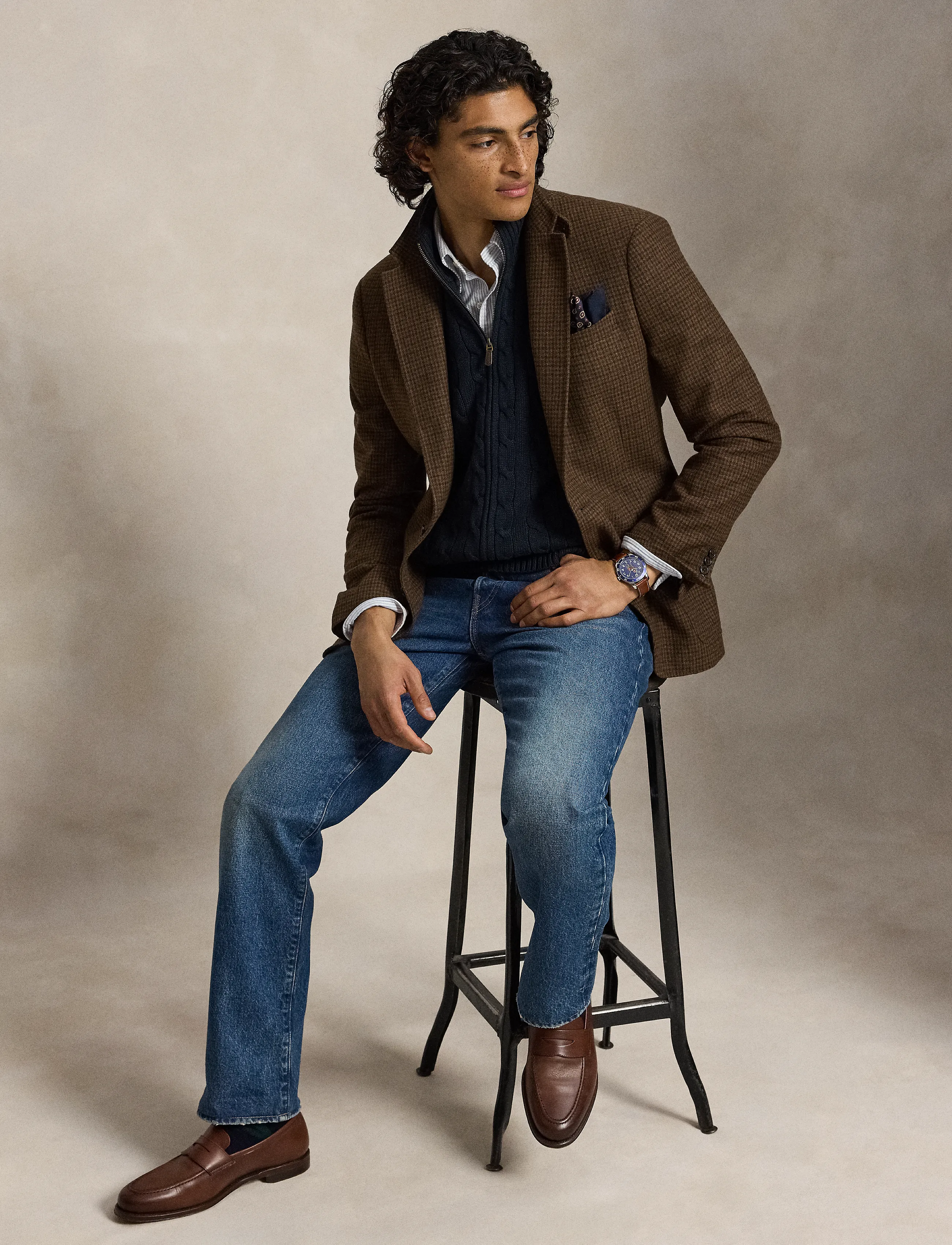 Polo Ralph Lauren - 5/1 ROVING COTTON-SWEATER-VEST - strikveste - hunter navy w/ c8 - 4