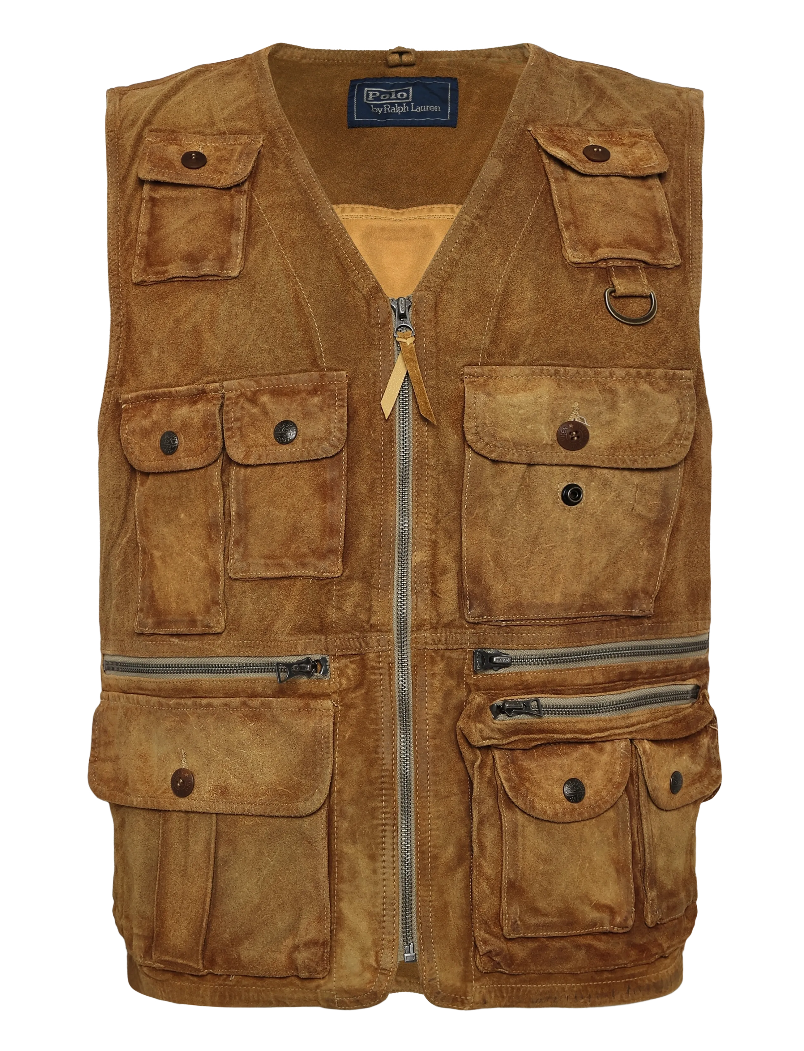 Polo Ralph Lauren Suede Utility Vest - Västar - CAMEL / brown