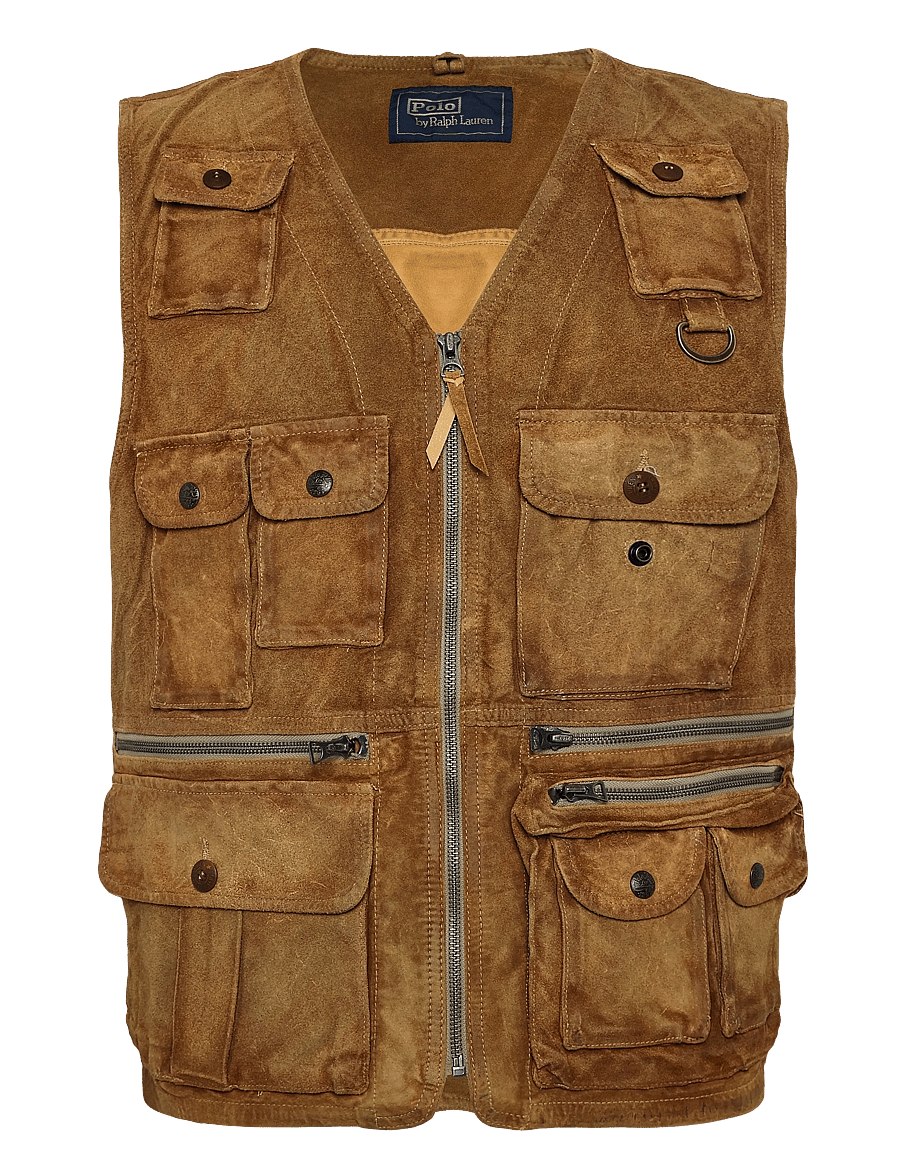 Polo Ralph Lauren - Suede Utility Vest - westen - camel - 1