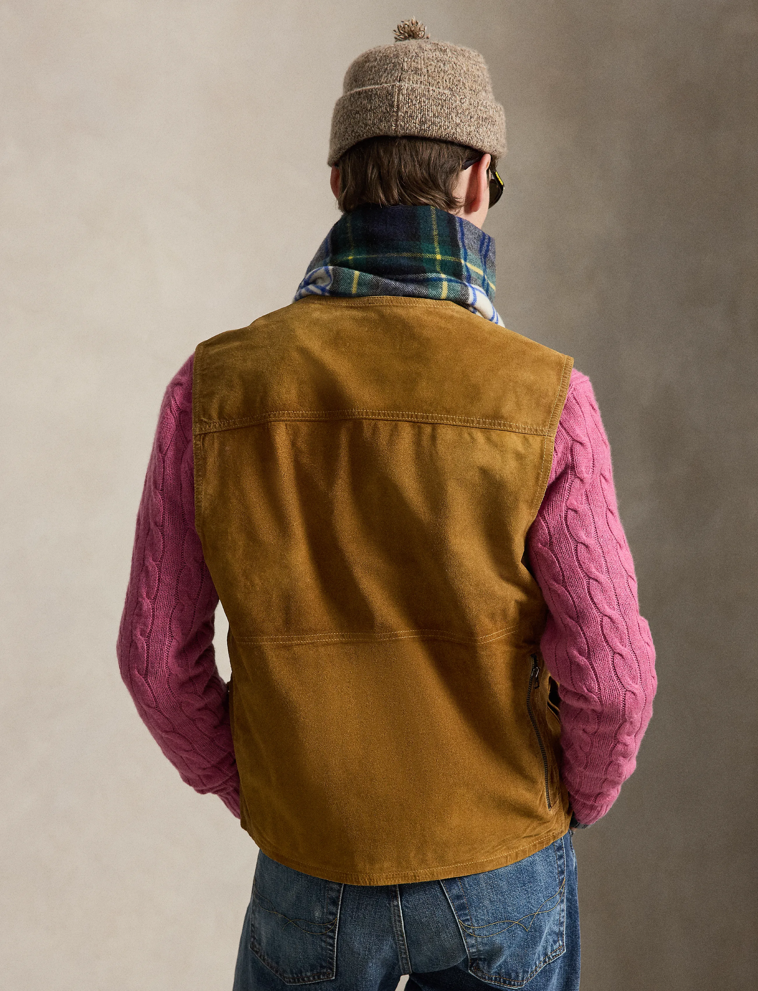Polo Ralph Lauren - Suede Utility Vest - vests - camel - 3