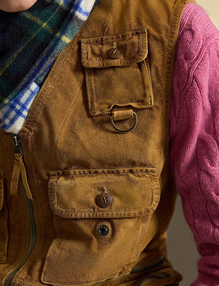 Polo Ralph Lauren - Suede Utility Vest - westen - camel - 4