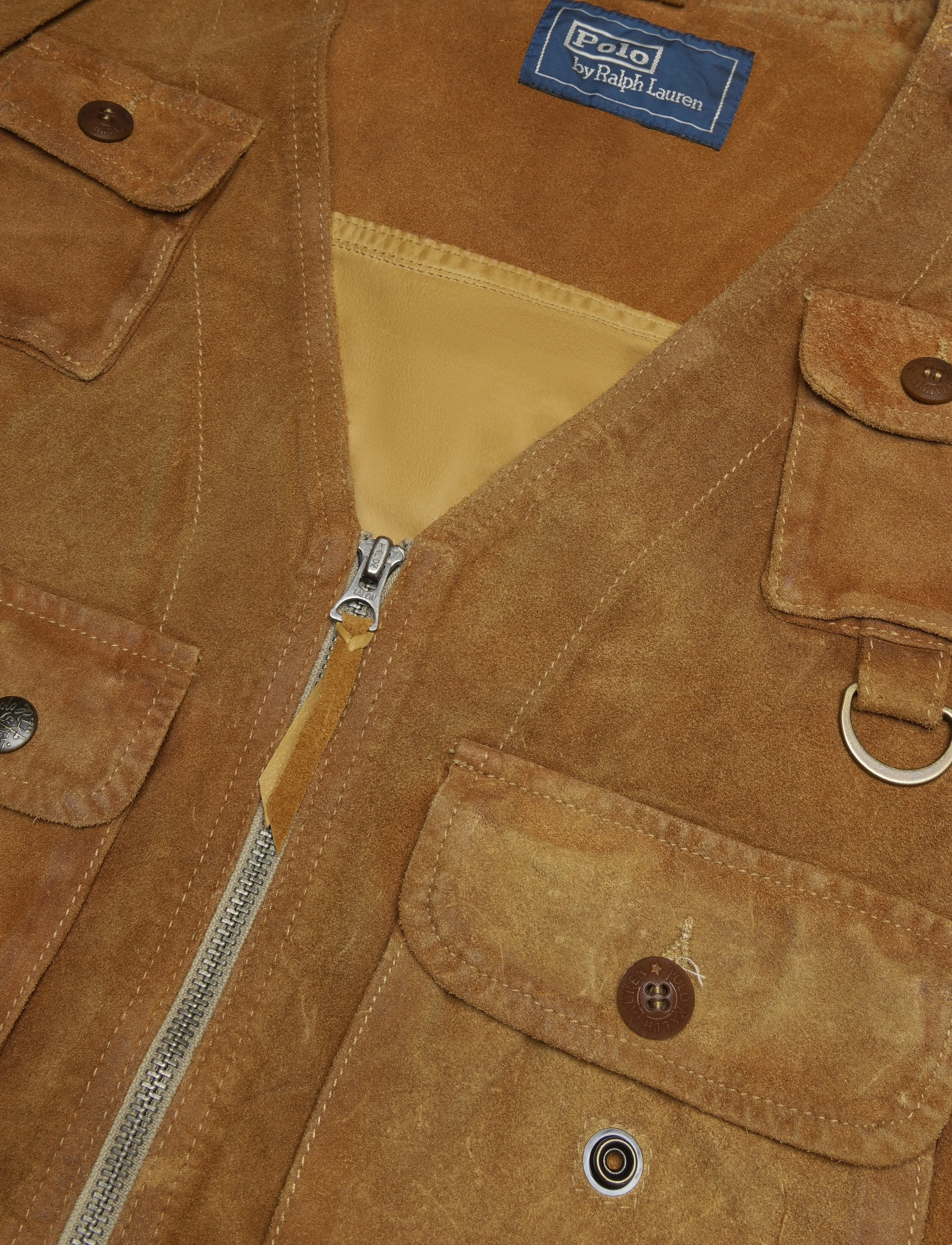 Polo Ralph Lauren - Suede Utility Vest - liemenės - camel - 2