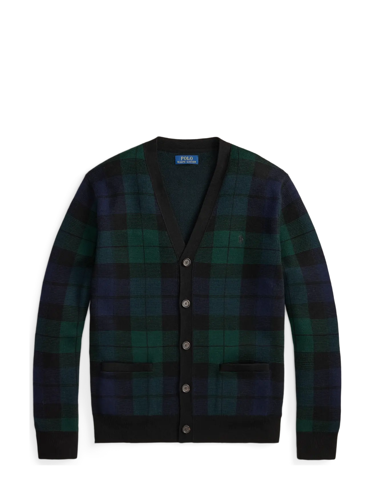 Polo Ralph Lauren - Plaid Washable Wool Cardigan - cardigans - blackwatch combo - 1