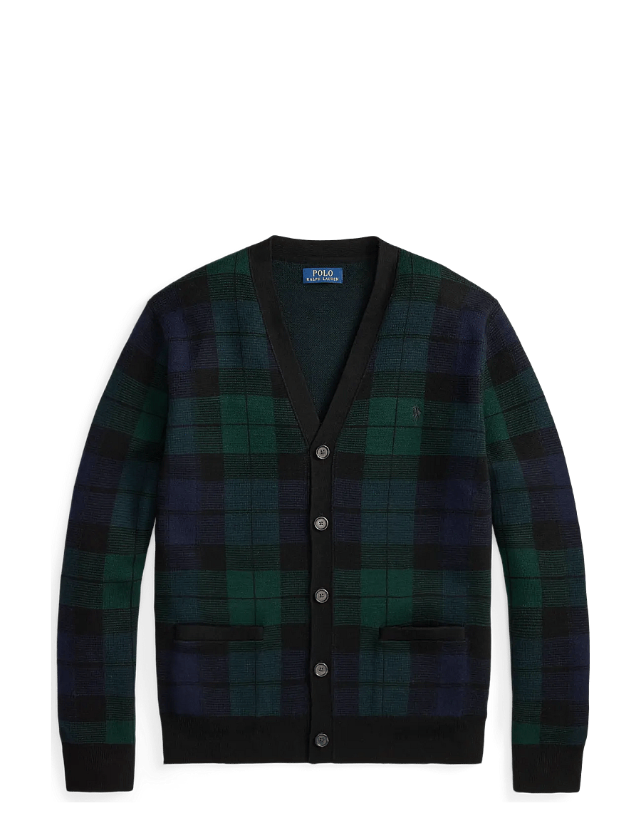 Polo Ralph Lauren - Plaid Washable Wool Cardigan - cardigans - blackwatch combo - 1