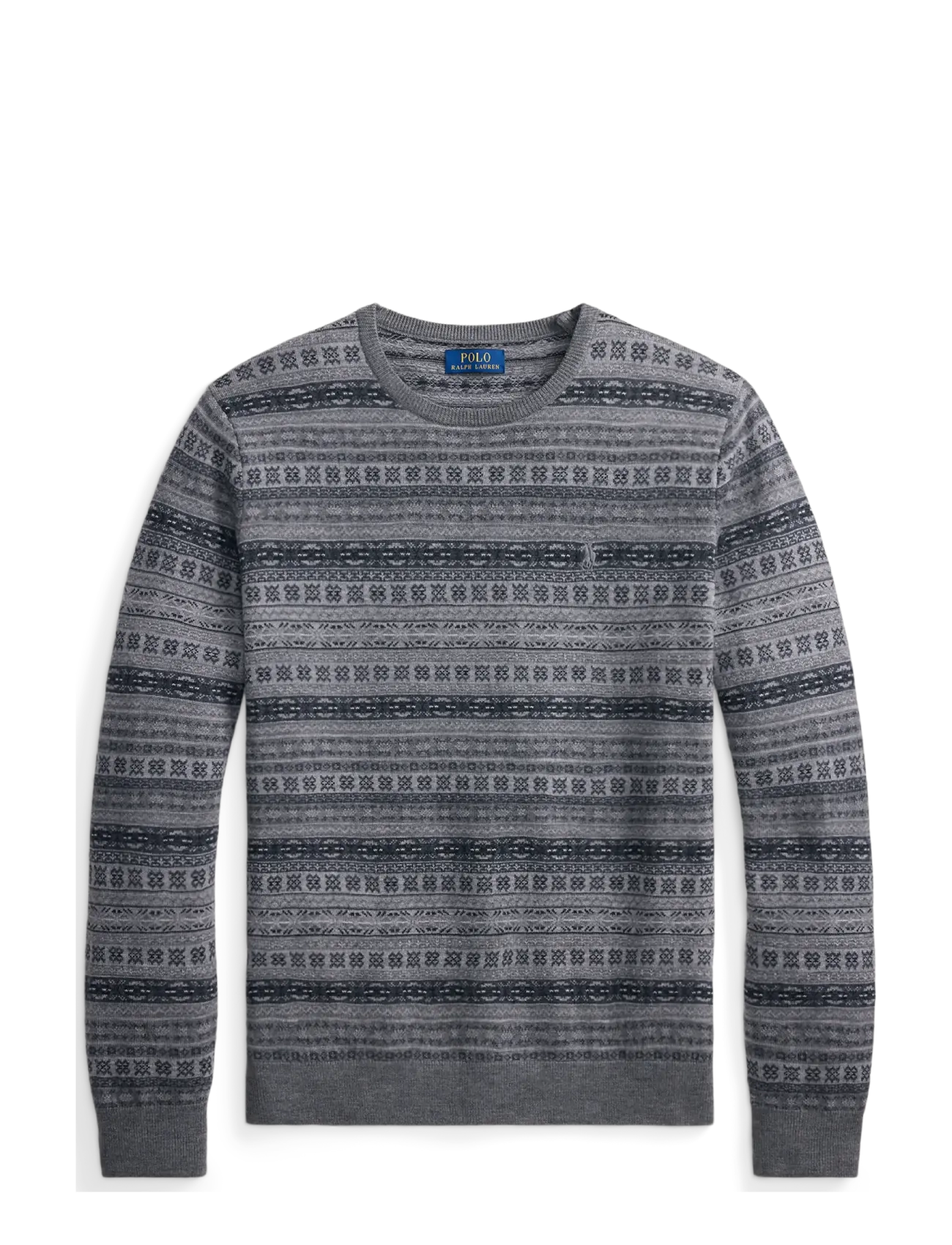 Polo Ralph Lauren Fair Isle Washable Wool Sweater - Ümara kaelusega - GREY COMBO / grey