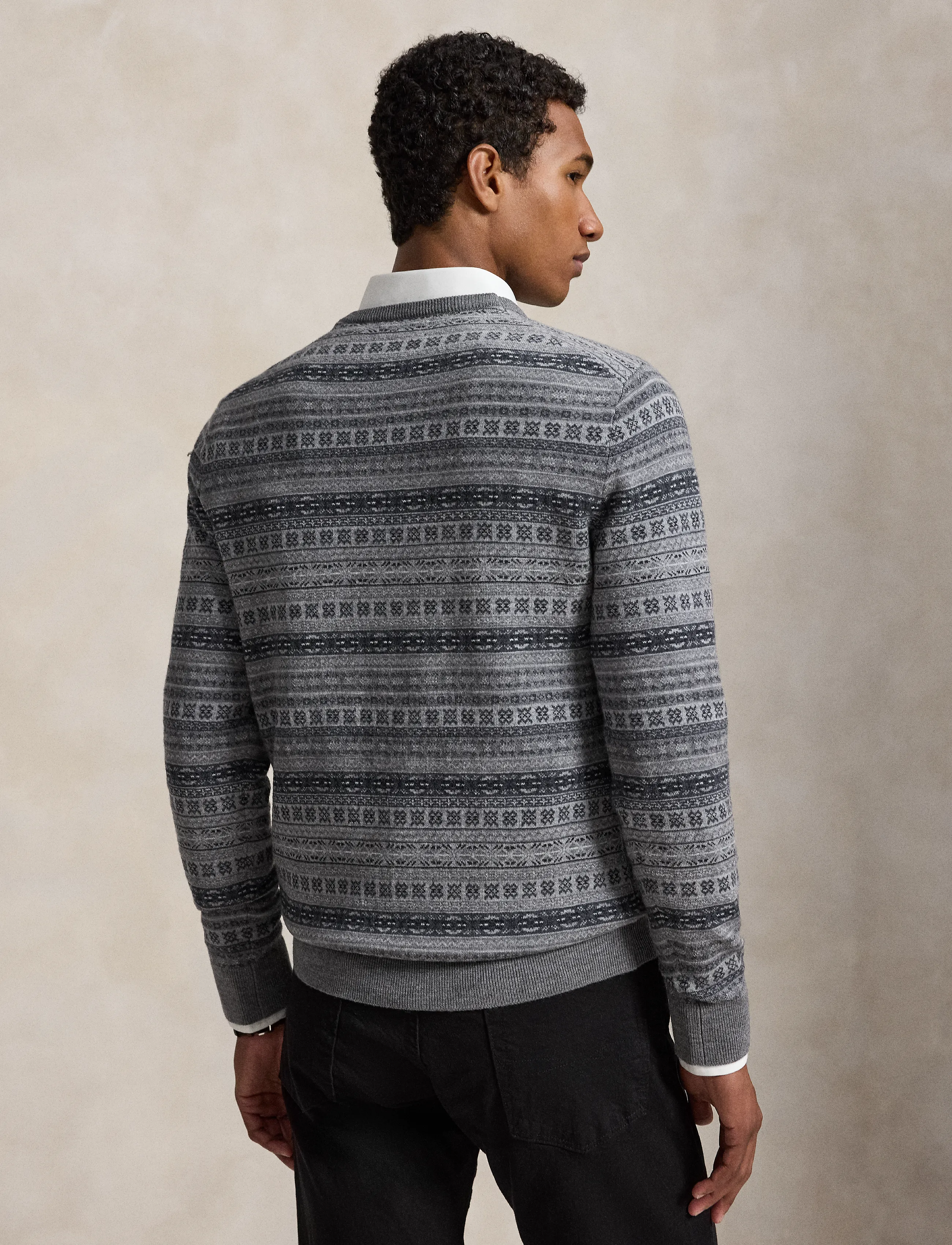 Polo Ralph Lauren - Fair Isle Washable Wool Sweater - grey combo - 3