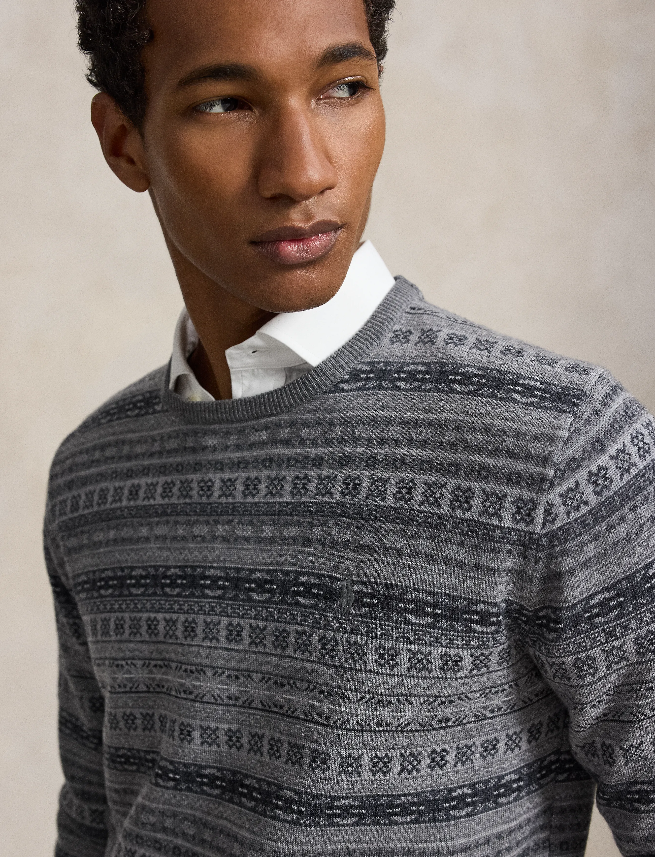 Polo Ralph Lauren - Fair Isle Washable Wool Sweater - grey combo - 4