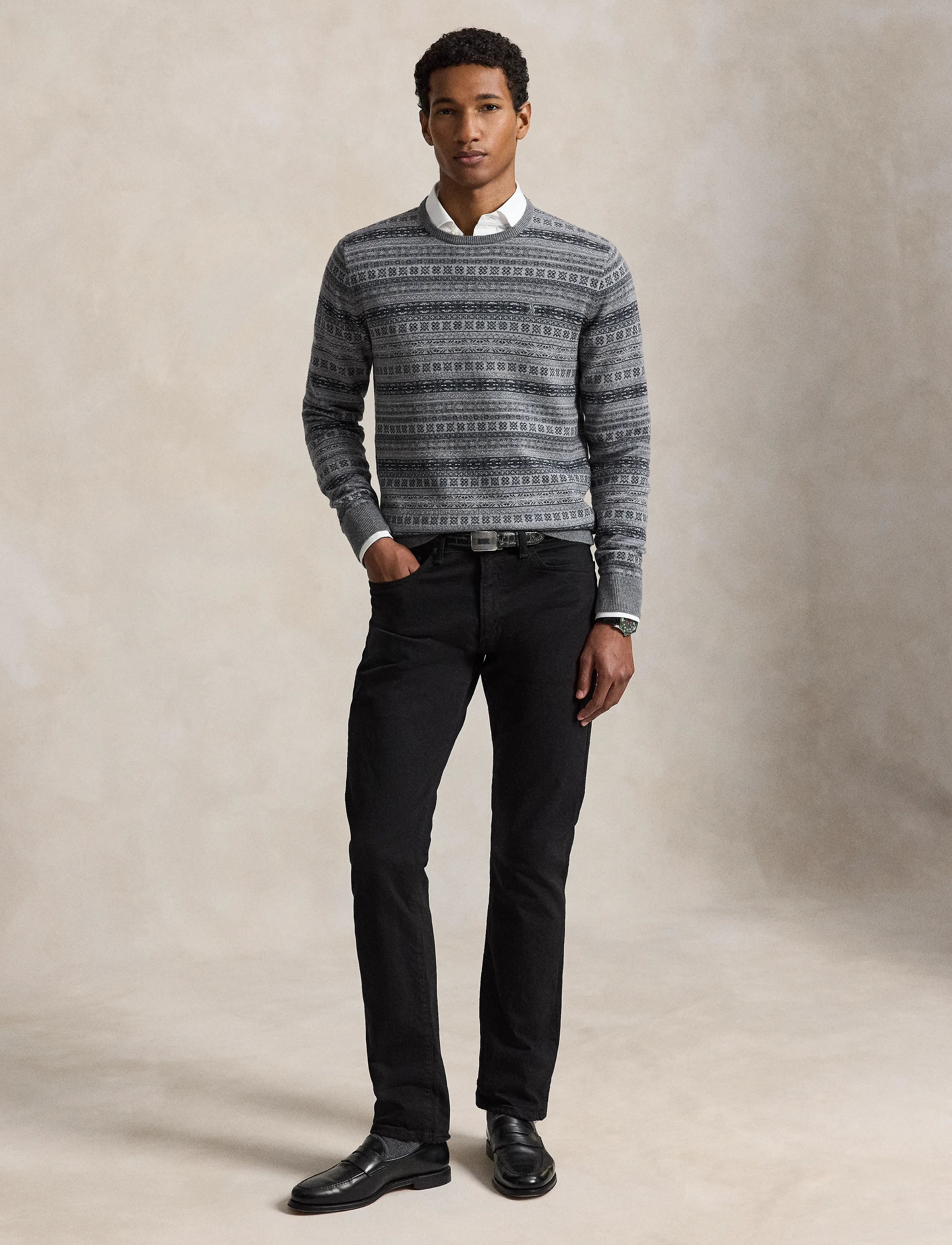 Polo Ralph Lauren Fair Isle Washable Wool Sweater stickade tröjor herr – bild 4
