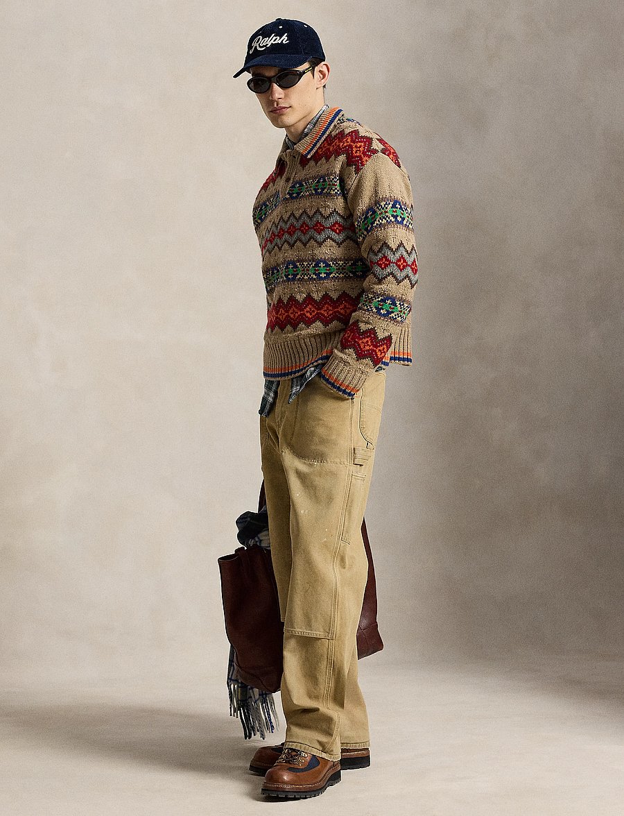 Polo Ralph Lauren - Fair Isle Wool-Blend Polo-Collar Sweater - tan multi - 3