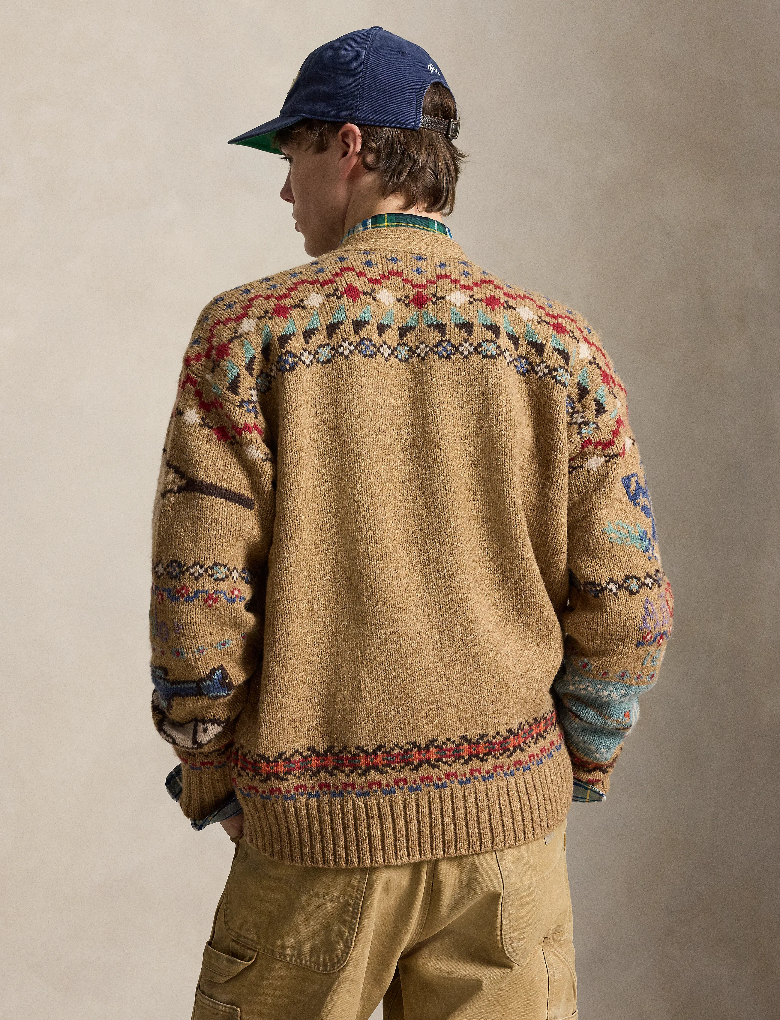 Polo Ralph Lauren - Ledig ullkofta med naturmotiv - koftor - tan multi - 4