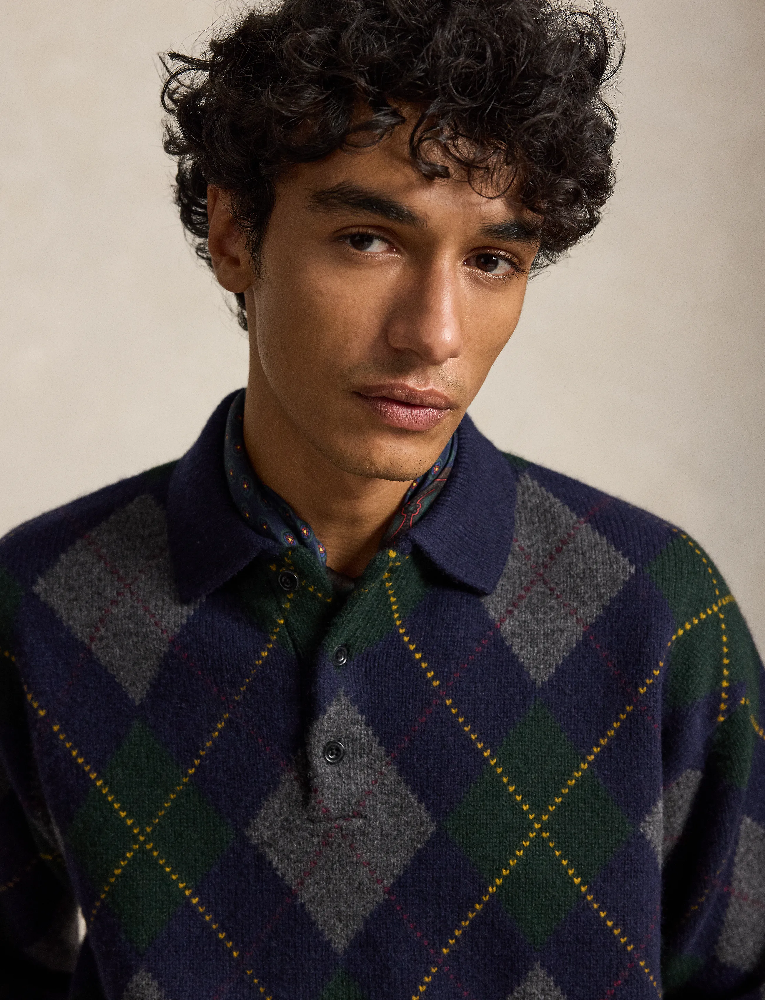 Polo Ralph Lauren Relaxed Fit Argyle Wool-Mohair Sweater stickade tröjor herr – bild 5