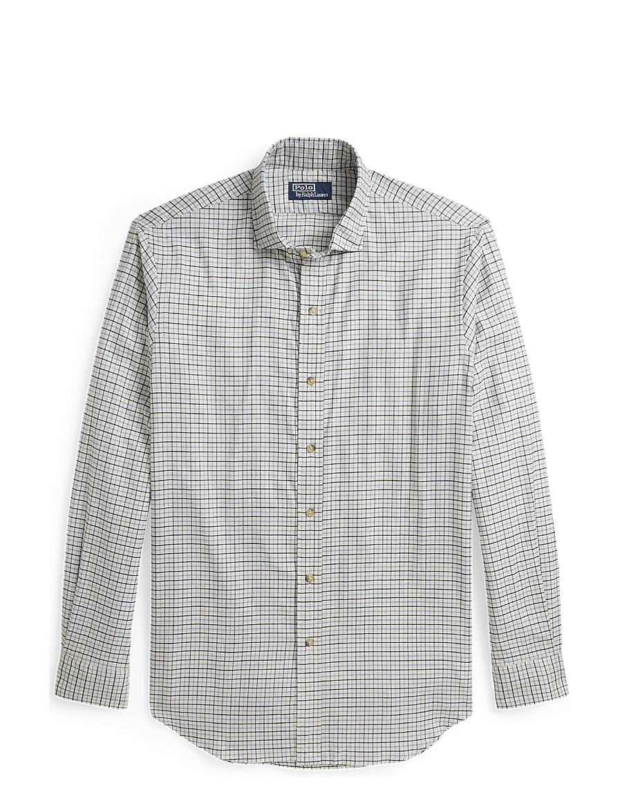 Polo Ralph Lauren - Classic Fit Tattersall Twill Shirt - 7456a off white b - 0