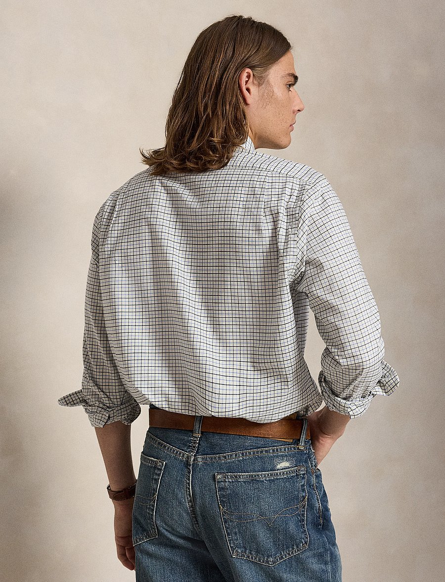 Polo Ralph Lauren - Classic Fit Tattersall Twill Shirt - 7456a off white b - 2