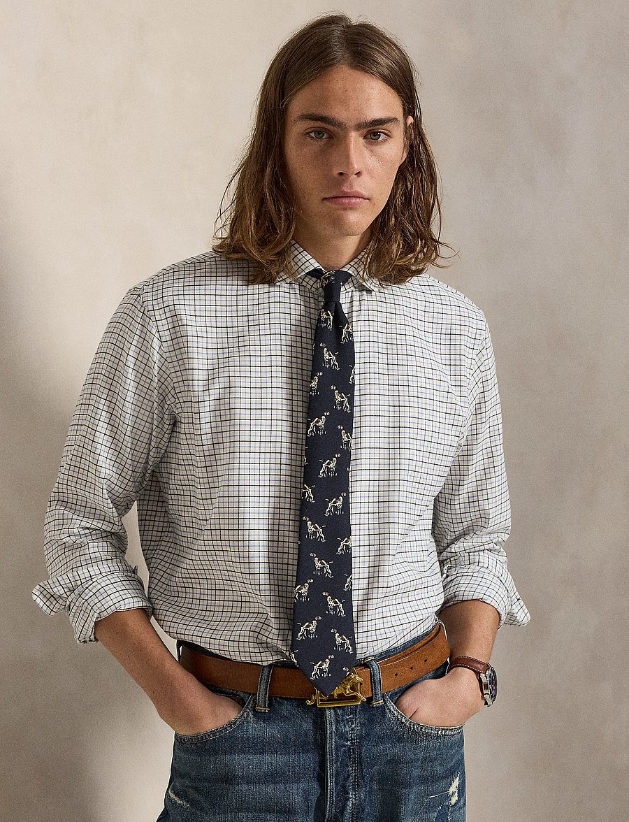 Polo Ralph Lauren - Classic Fit Tattersall Twill Shirt - 7456a off white b - 4
