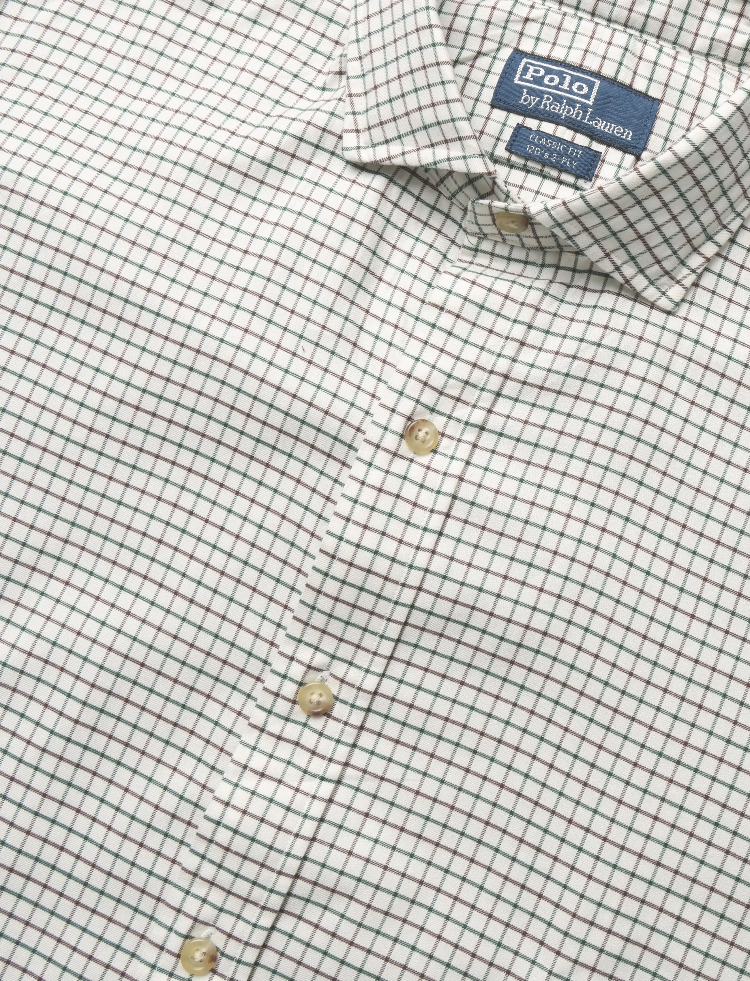 Polo Ralph Lauren - 120/2 TWILL-WVN-SHIRT - ternede skjorter - 7456b off white g - 2