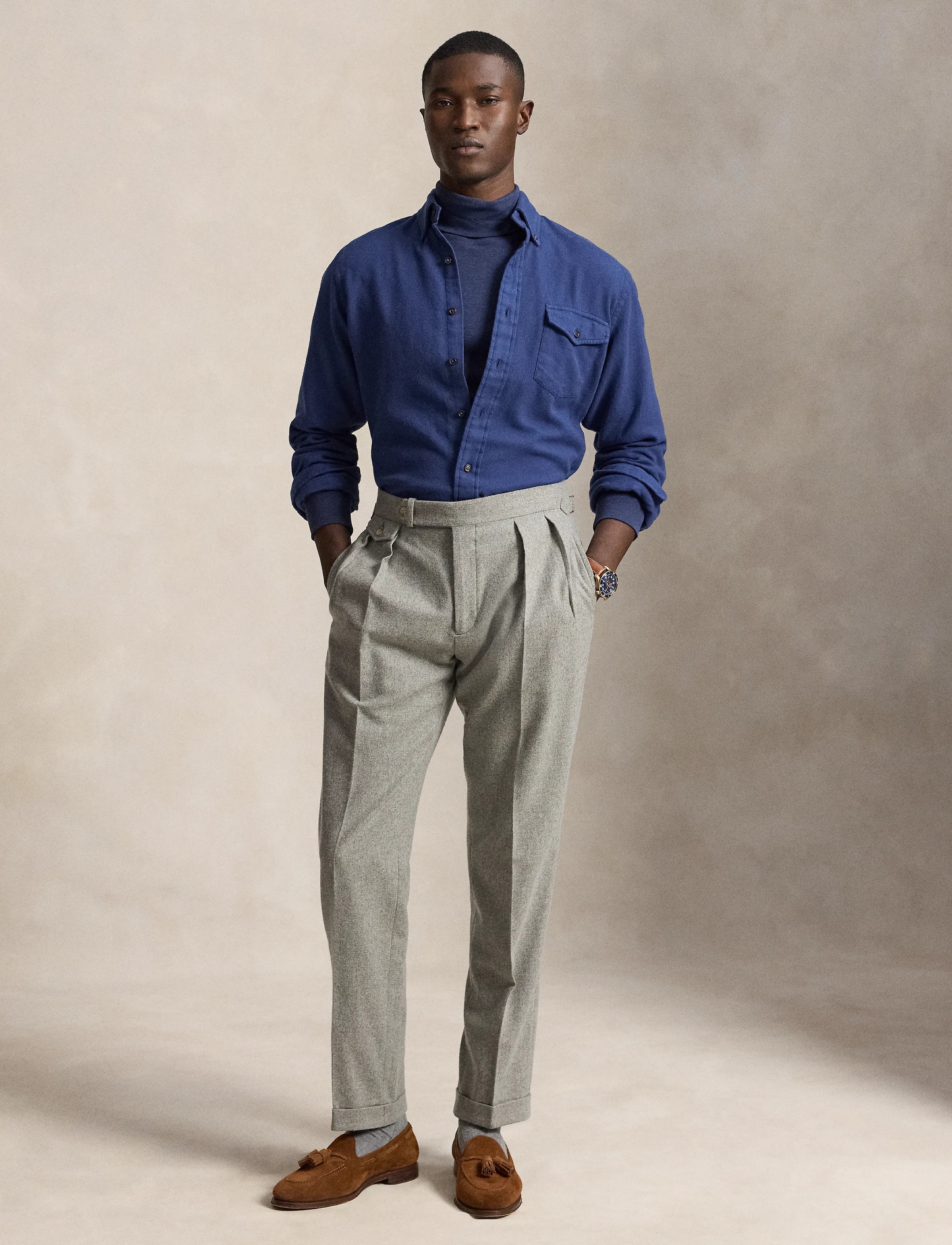 Polo Ralph Lauren - Classic Fit Twill Shirt - vabaajasärgid - light navy - 4
