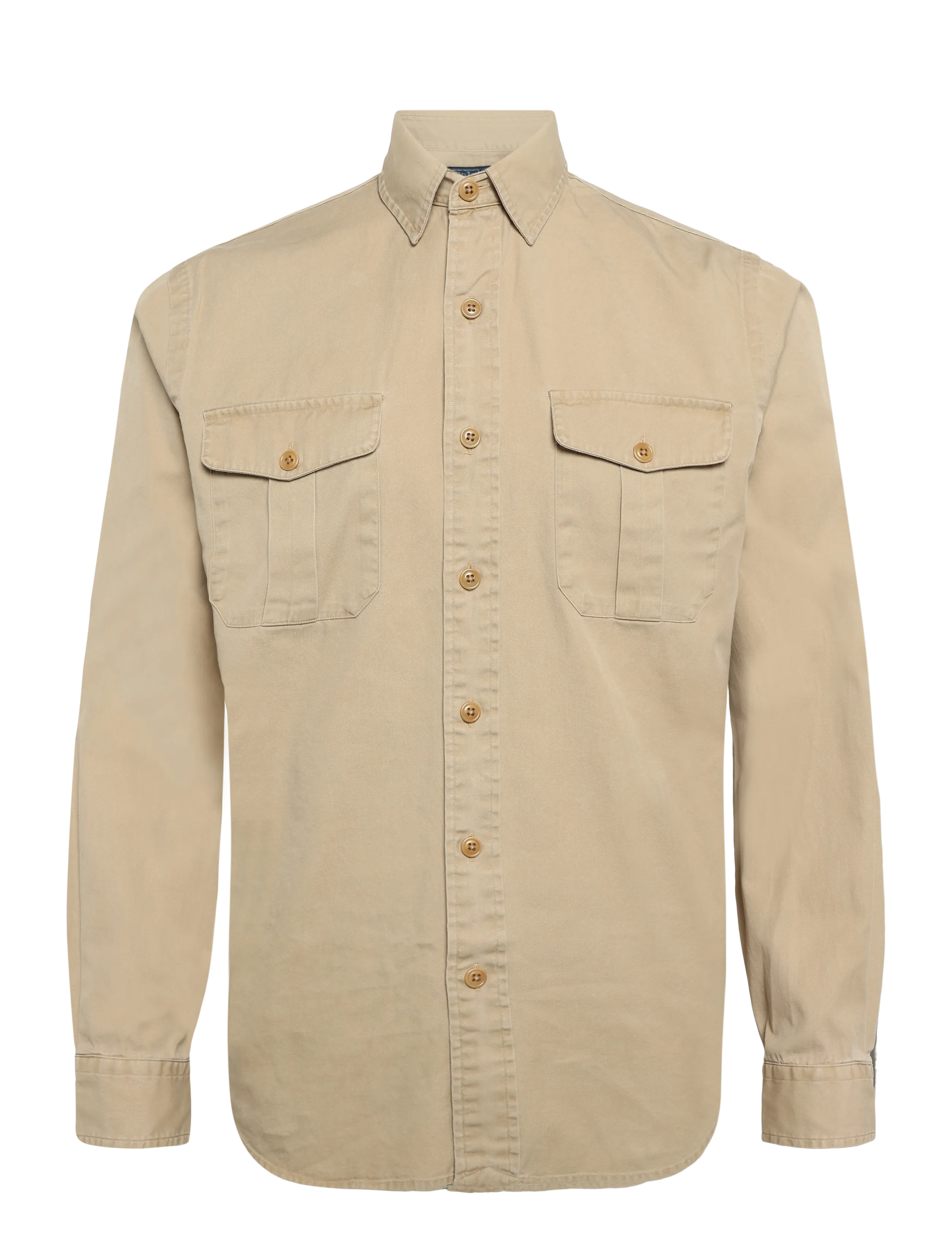 Polo Ralph Lauren - Classic Fit Washed Chino Workshirt - basic shirts - vintage khaki - 2