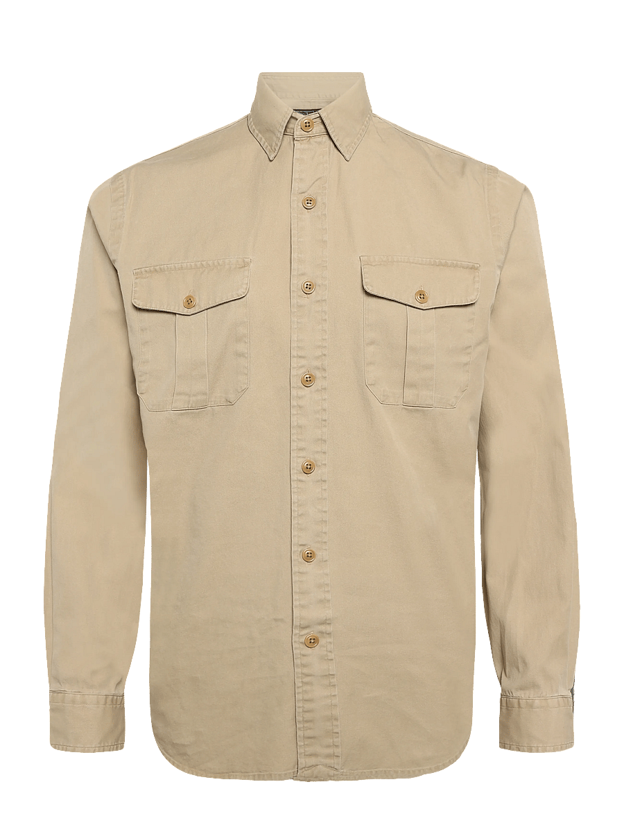 Polo Ralph Lauren - Classic Fit Washed Chino Workshirt - basic shirts - vintage khaki - 2