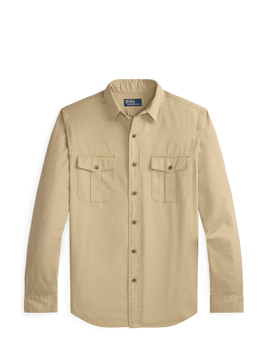 Polo Ralph Lauren - Classic Fit Washed Chino Workshirt - basic skjorter - vintage khaki - 1