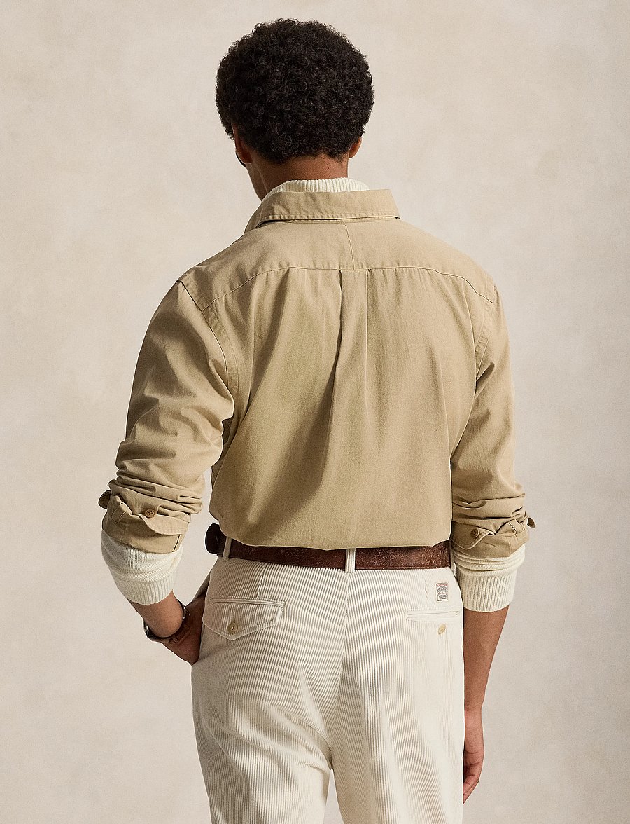 Polo Ralph Lauren - Classic Fit Washed Chino Workshirt - basic skjorter - vintage khaki - 2
