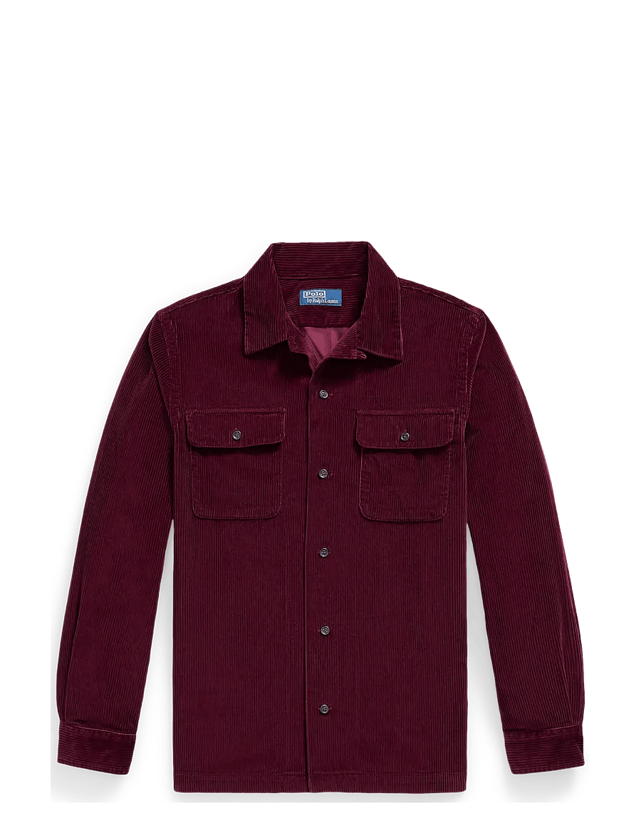 Polo Ralph Lauren - Classic Fit Corduroy Camp Shirt - tavalised t-särgid - classic wine - 0