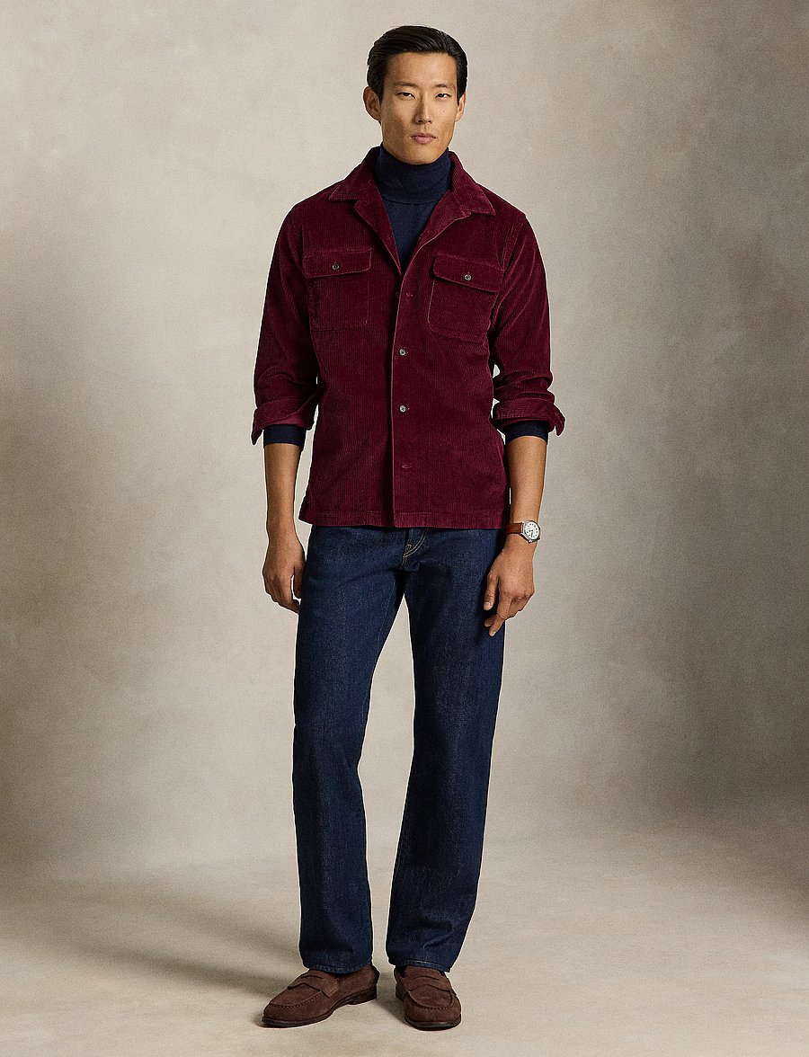 Polo Ralph Lauren - Classic Fit Corduroy Camp Shirt - basic skjortor - classic wine - 0